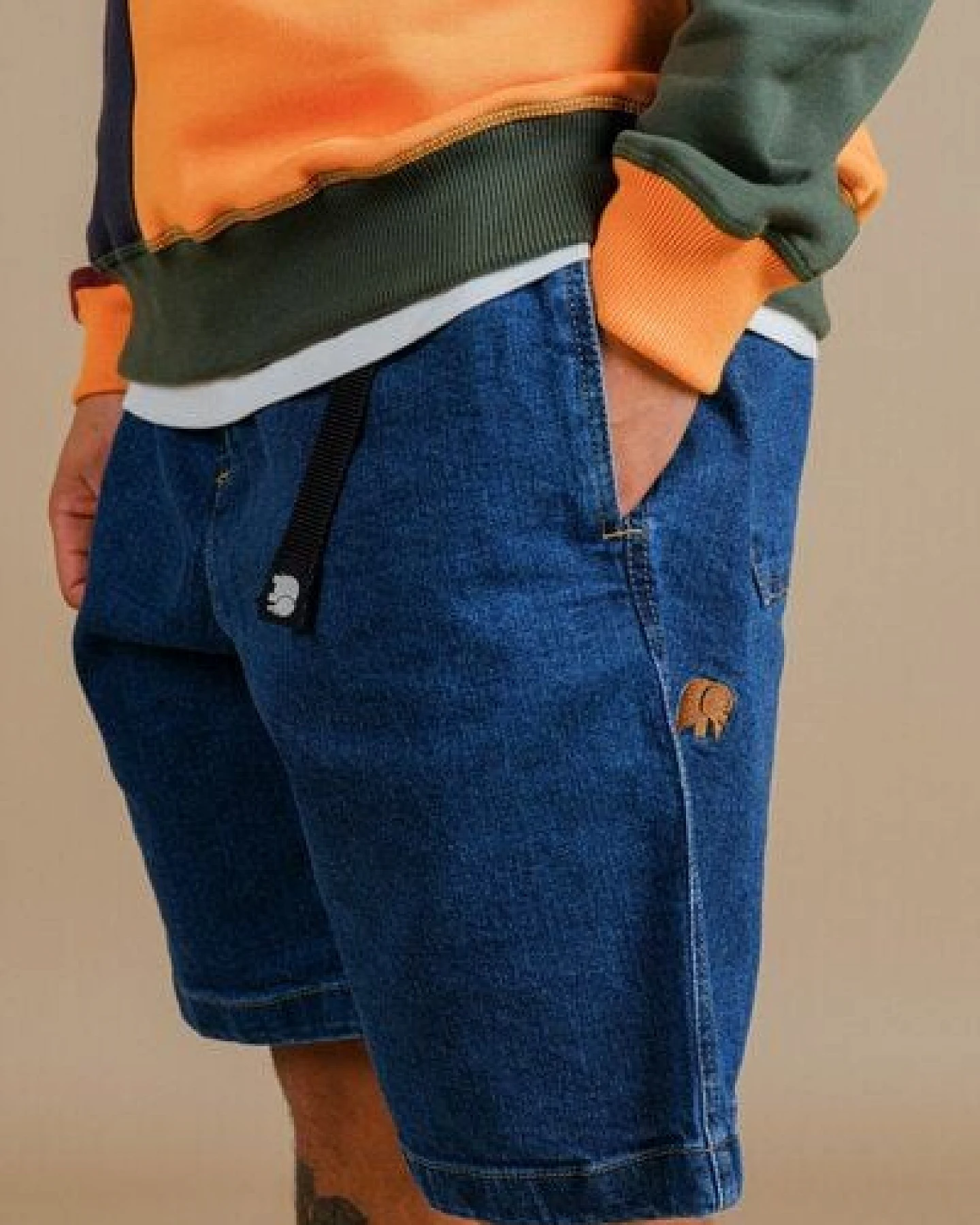 Trendsplant Recycled Denim Climber Shorts Ozone Wash – Ansicht 2