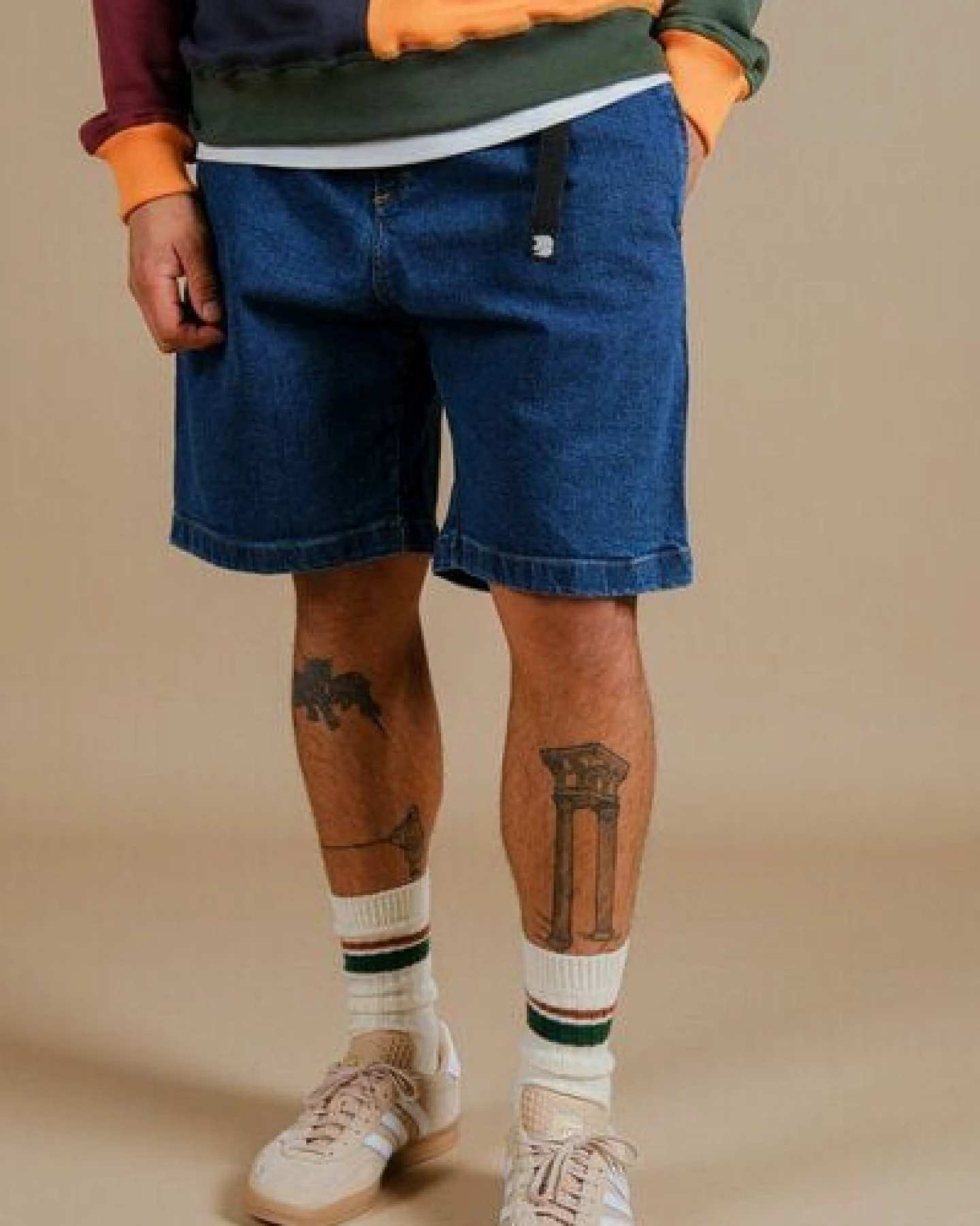 Trendsplant Recycled Denim Climber Shorts Ozone Wash – Ansicht 4