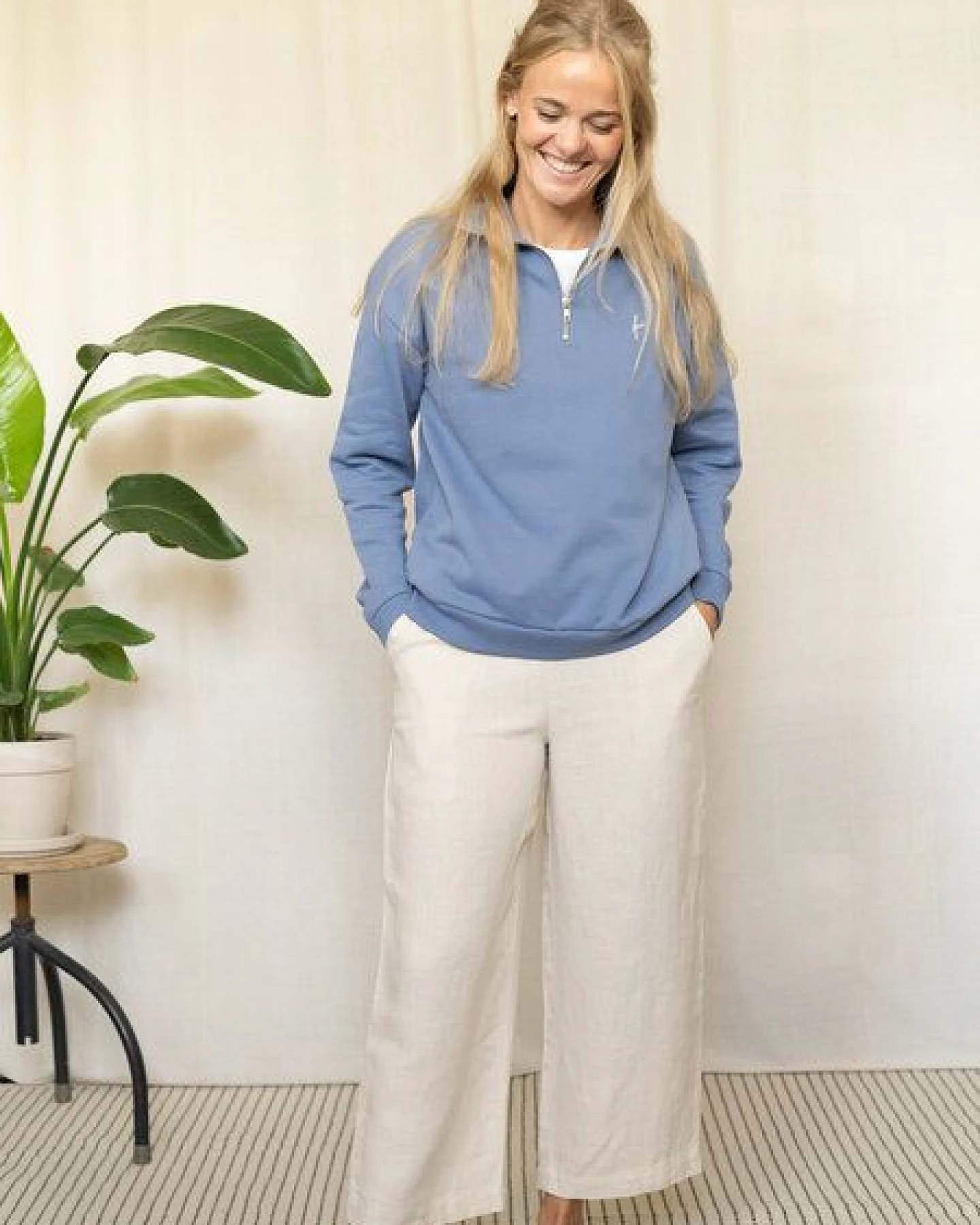 FUXBAU Frauen fux Half Zip Sweater – Ansicht 3