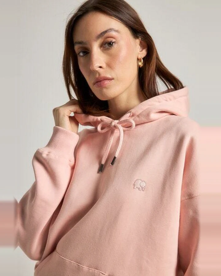 Trendsplant Women's Organic Essential Oversized Hoodie Pale Pink