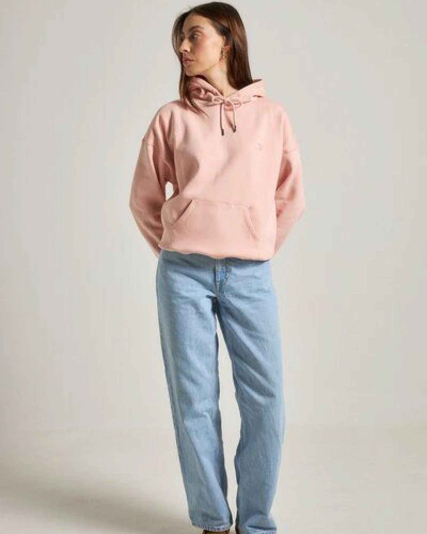 Trendsplant Women's Organic Essential Oversized Hoodie Pale Pink – Ansicht 3