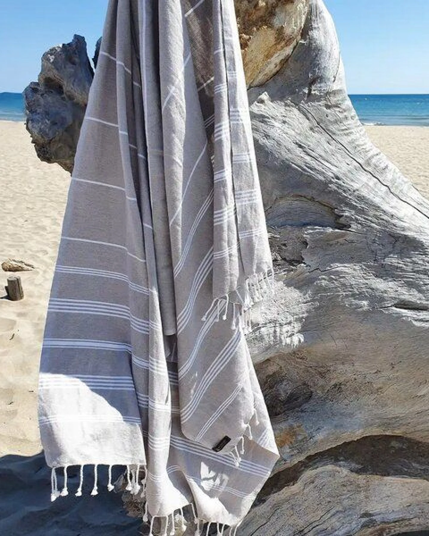 Karawan authentic Fouta HAMMAM (Peshtamal) aus Bio-Baumwolle, 100 x 200cm – Ansicht 2