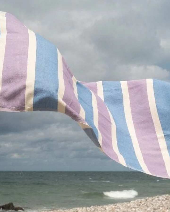 Yolunda Hamamtuch, Strandtuch Dalya Bio-Baumwolle zweifarbig gestreift