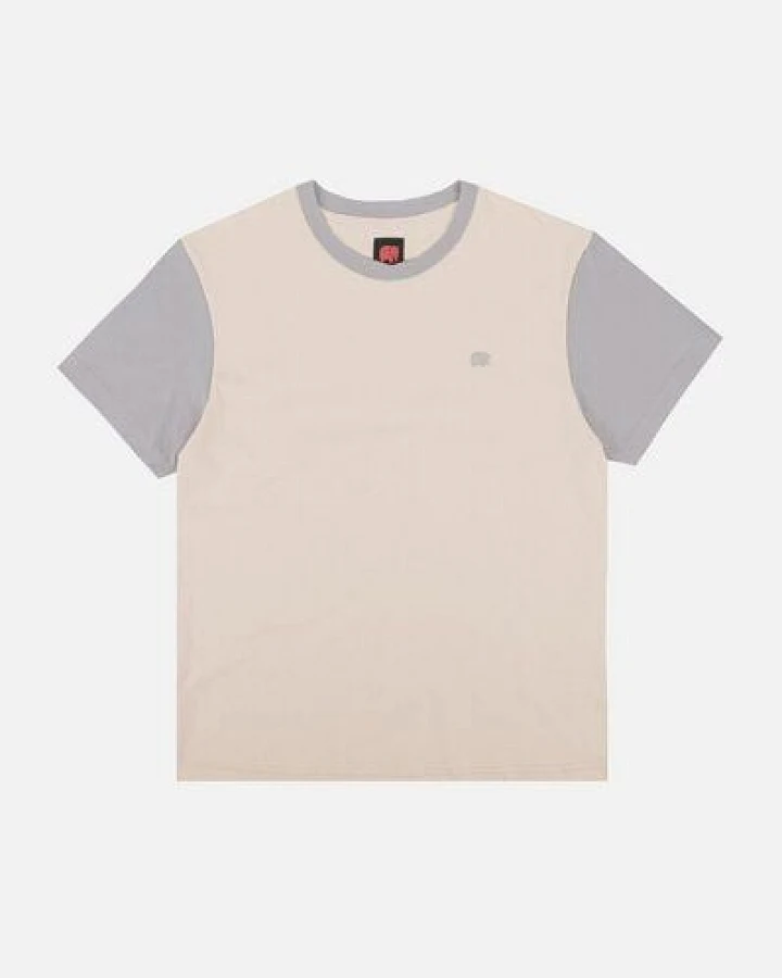 Trendsplant Color Block T-Shirt Pale Glow/Steel Haze