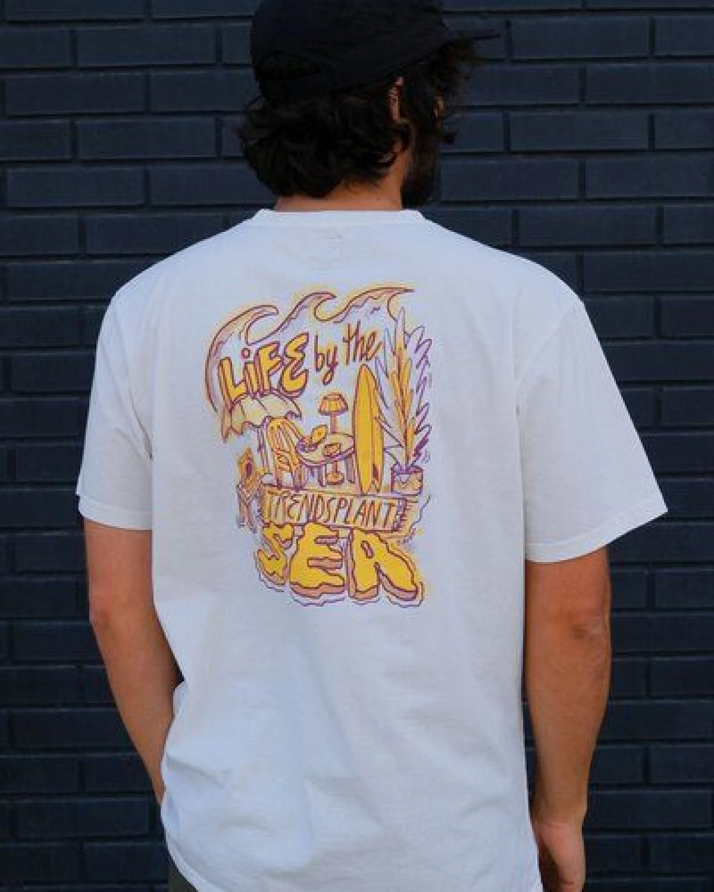 Trendsplant Life by the Sea VII by P.Bueno Pigment T-Shirt Foam White – Ansicht 4