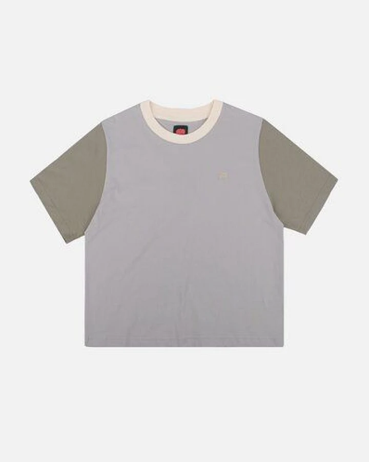 Trendsplant Women's Color Block T-Shirt Steel Haze
