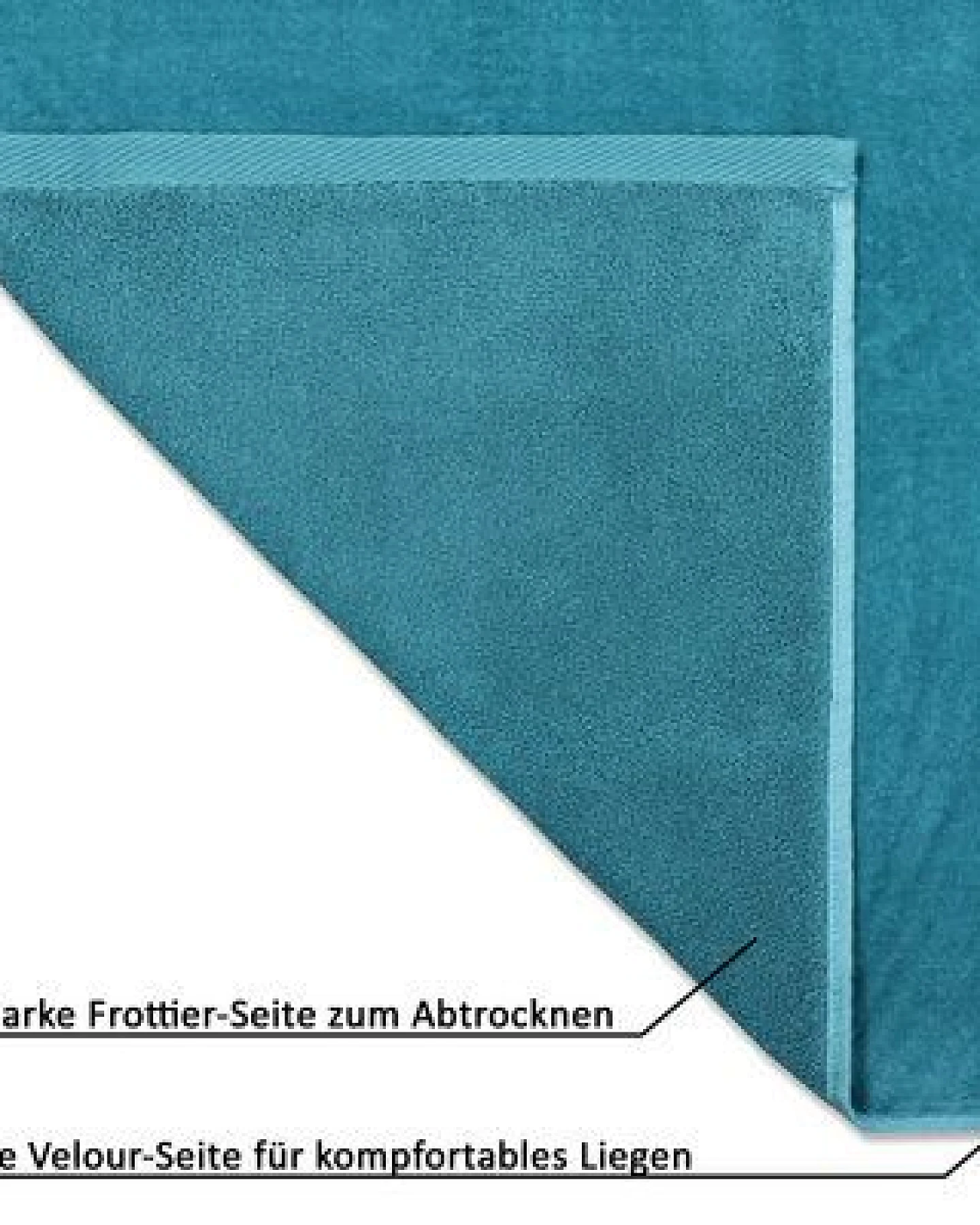 jilda-tex Sommer Strandtuch Velours Frottier 100% Bio-Baumwolle 80x180 cm Holiday – Ansicht 3