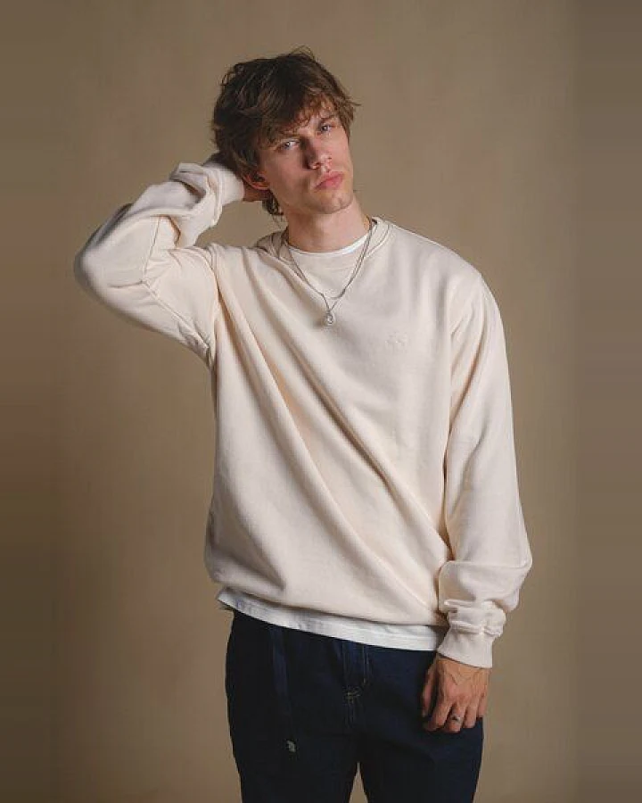 Trendsplant Essential Garment Heavyweight Sweatshirt Pearled Ivory