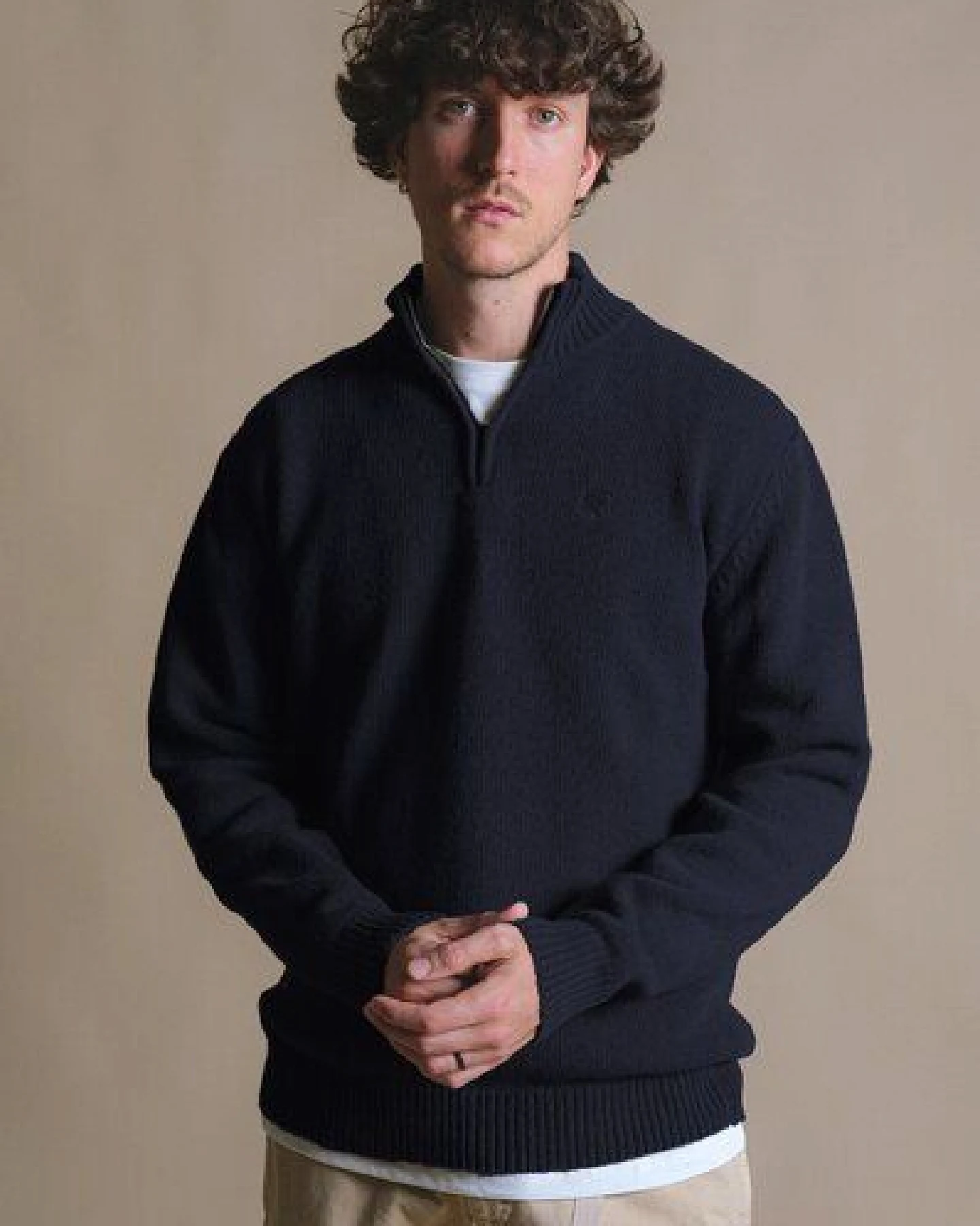 Trendsplant Bernia Quarter Zip Knit Ocean Blue – Ansicht 2