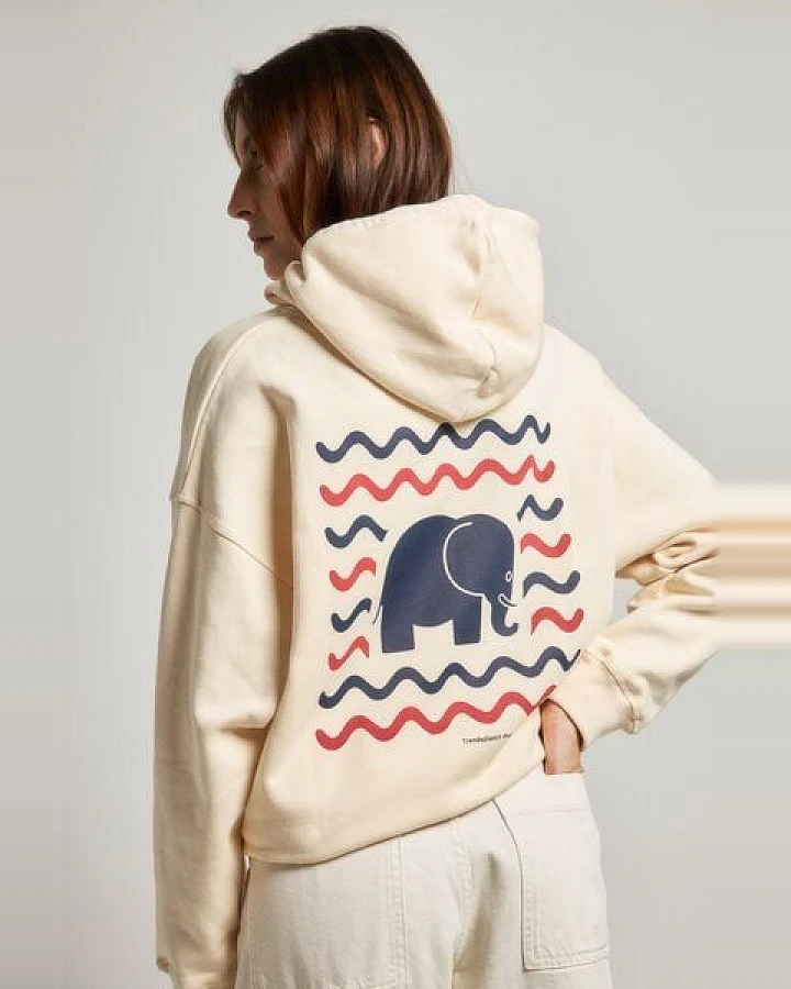 Trendsplant Women's Explanada Organic Oversized Hoodie Ivory