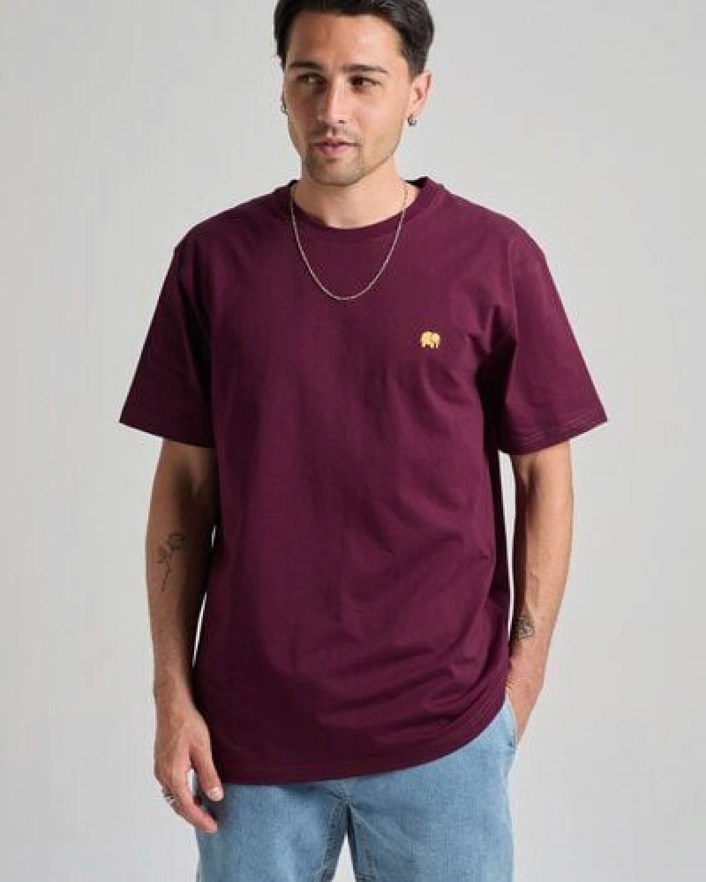 Trendsplant Organic Essential T-Shirt Wine Red – Ansicht 4