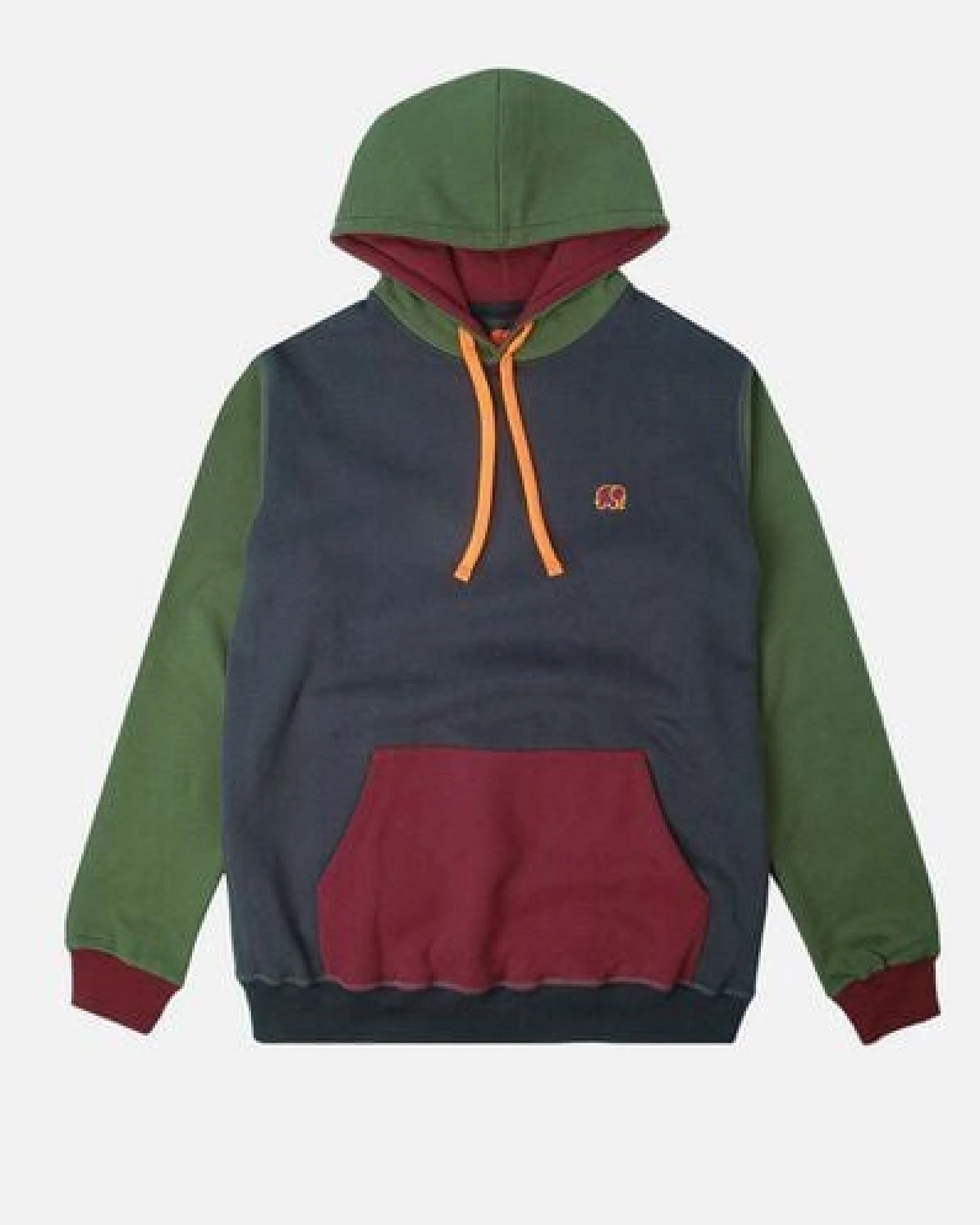 Organic Color Block Hoodie Trendsplant Blue – Ansicht 2