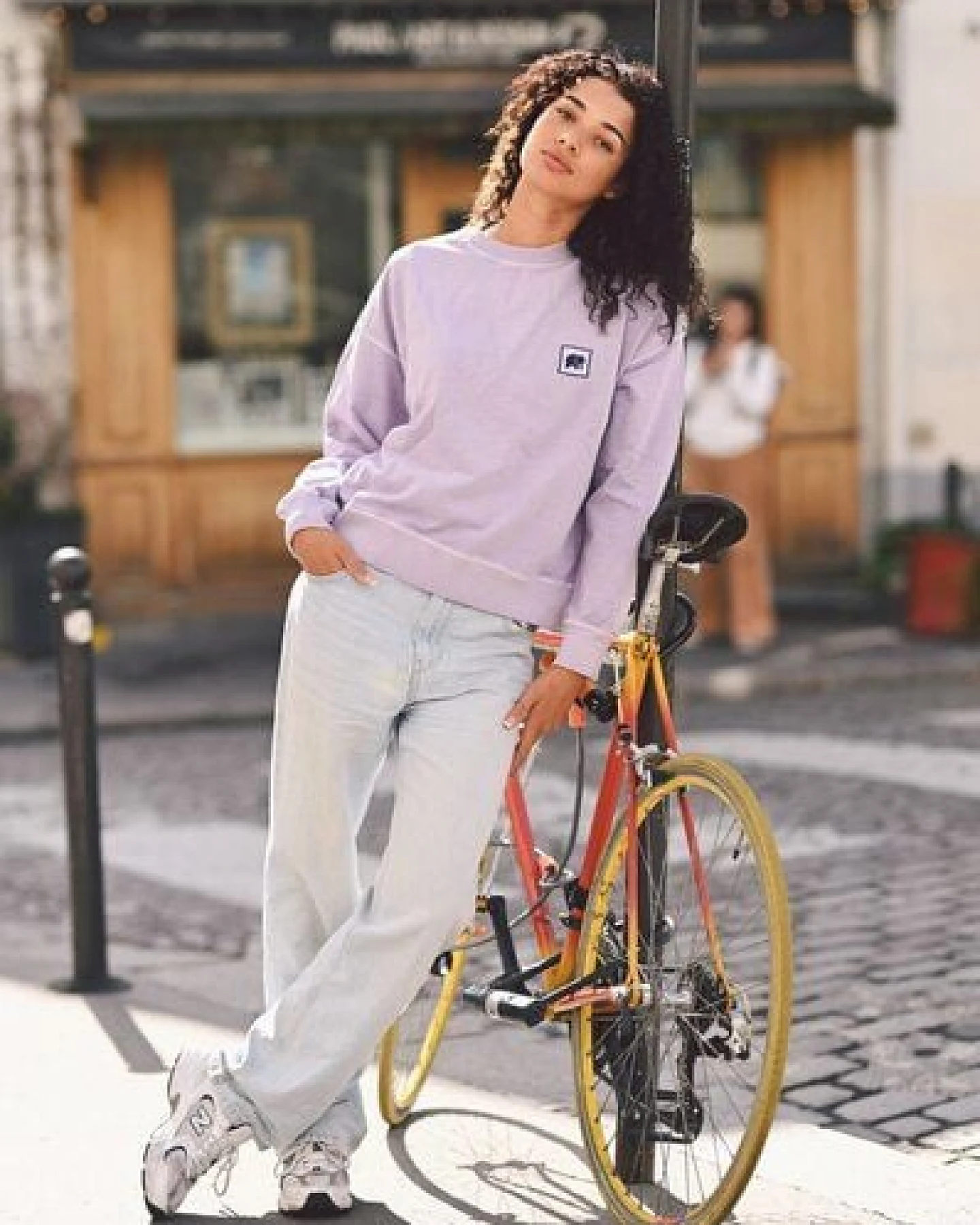 Trendsplant Women's Espliego Pigment Dyed Oversized Sweatshirt Lavender – Ansicht 2