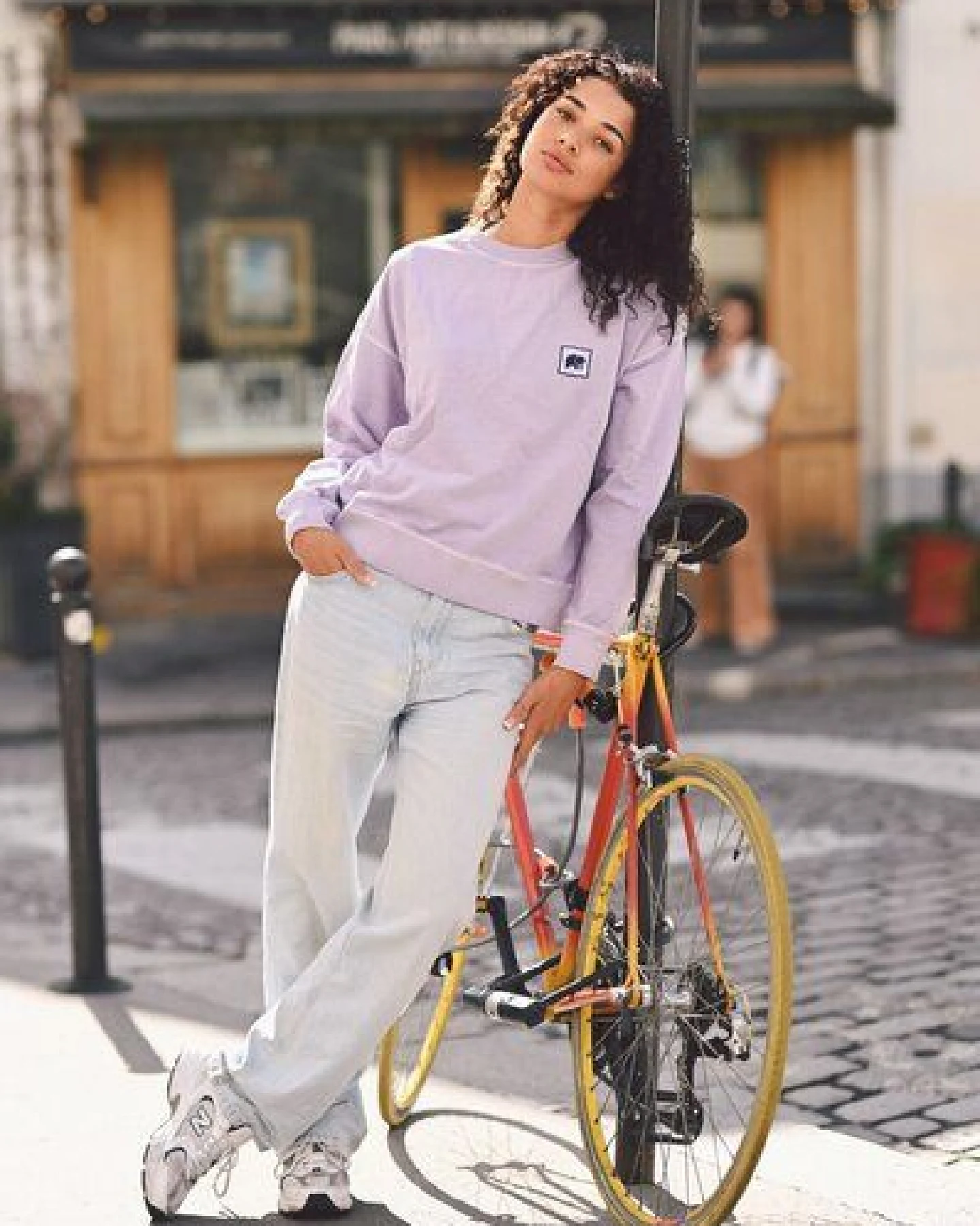 Trendsplant Women's Espliego Pigment Dyed Oversized Sweatshirt Lavender – Ansicht 2