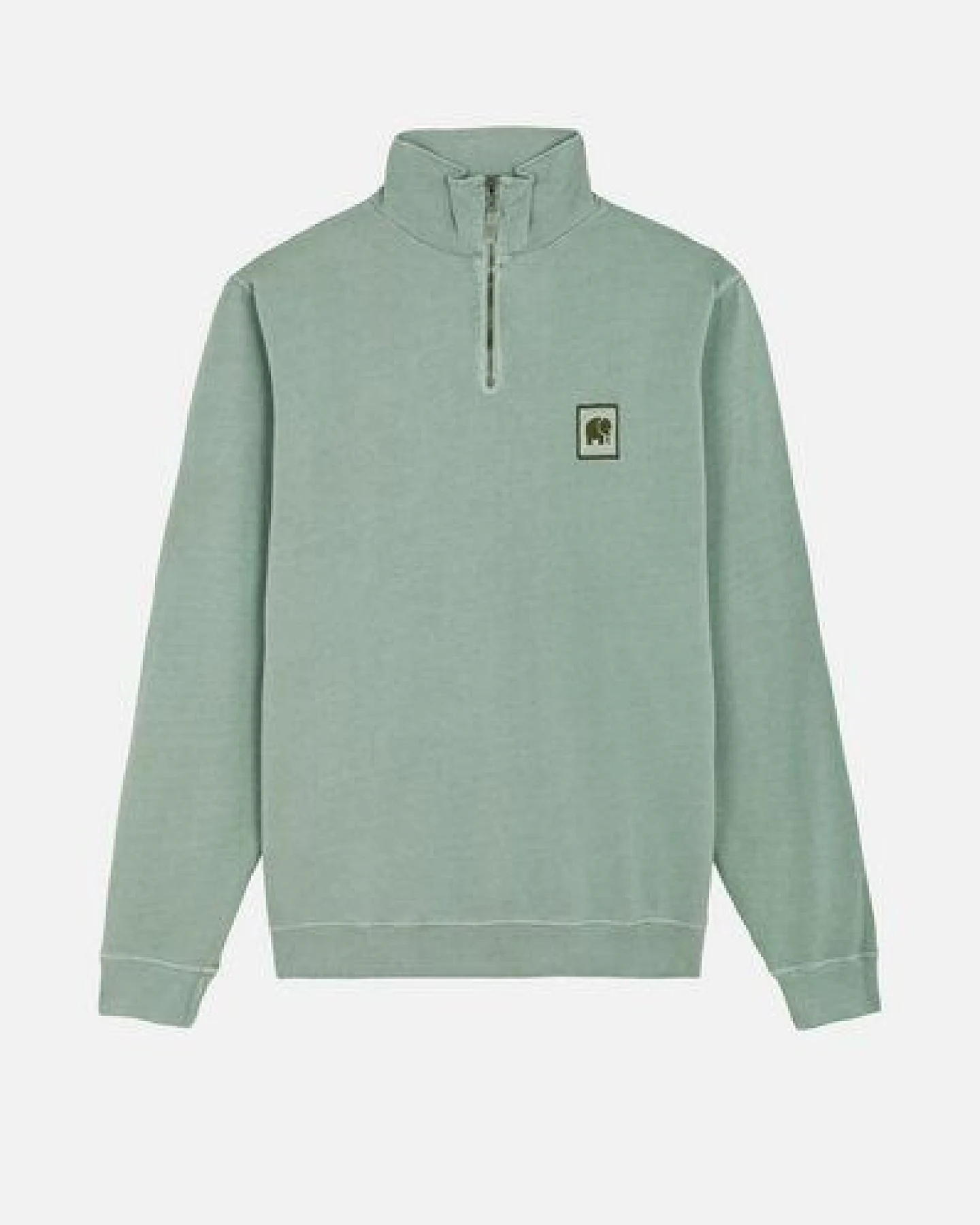 Trendsplant Sauce Pigment Quarter Zip Sweatshirt Silver Green – Ansicht 2