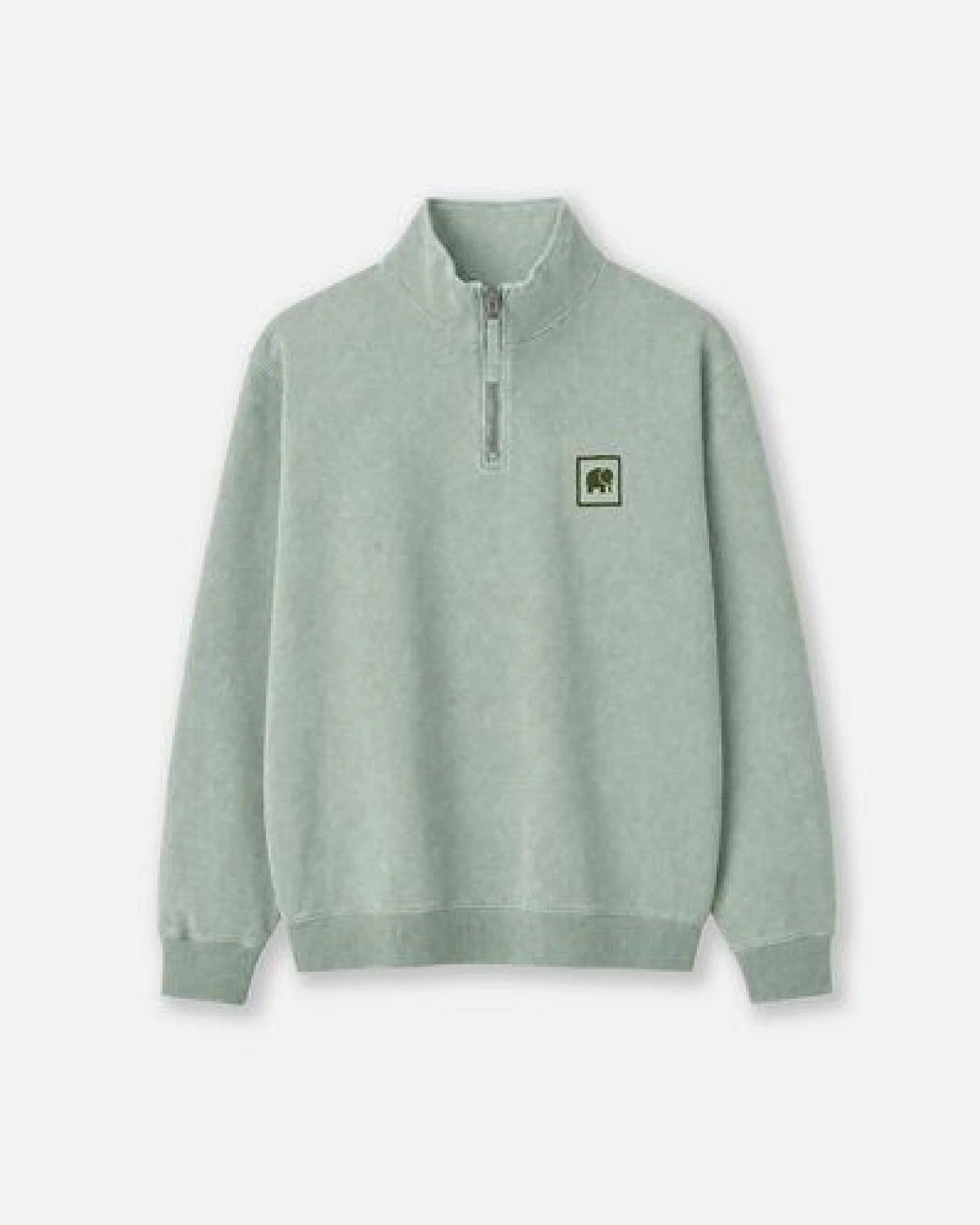 Trendsplant Sauce Pigment Quarter Zip Sweatshirt Silver Green – Ansicht 2