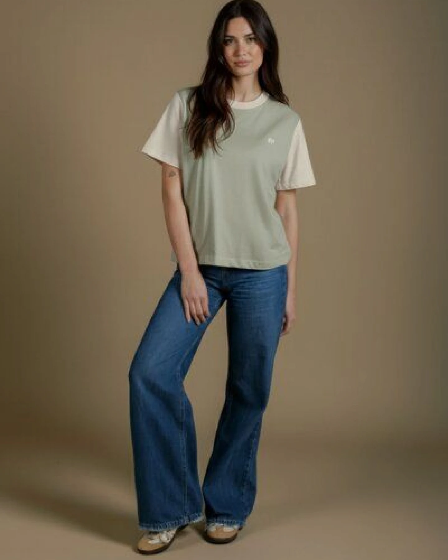 Trendsplant Women's Color Block T-Shirt Iron Veil – Ansicht 2