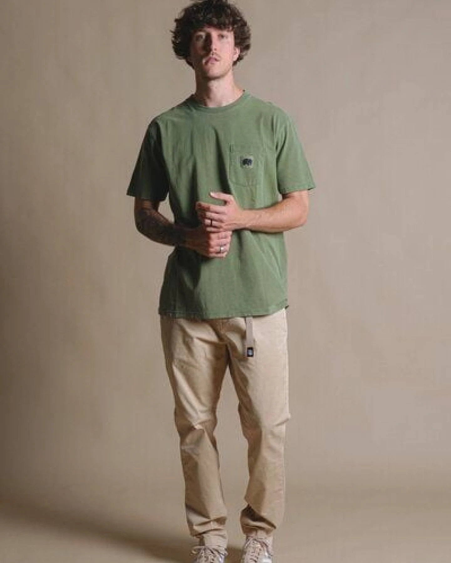 Trendsplant Garza Pigment T-Shirt Oak Green – Ansicht 3