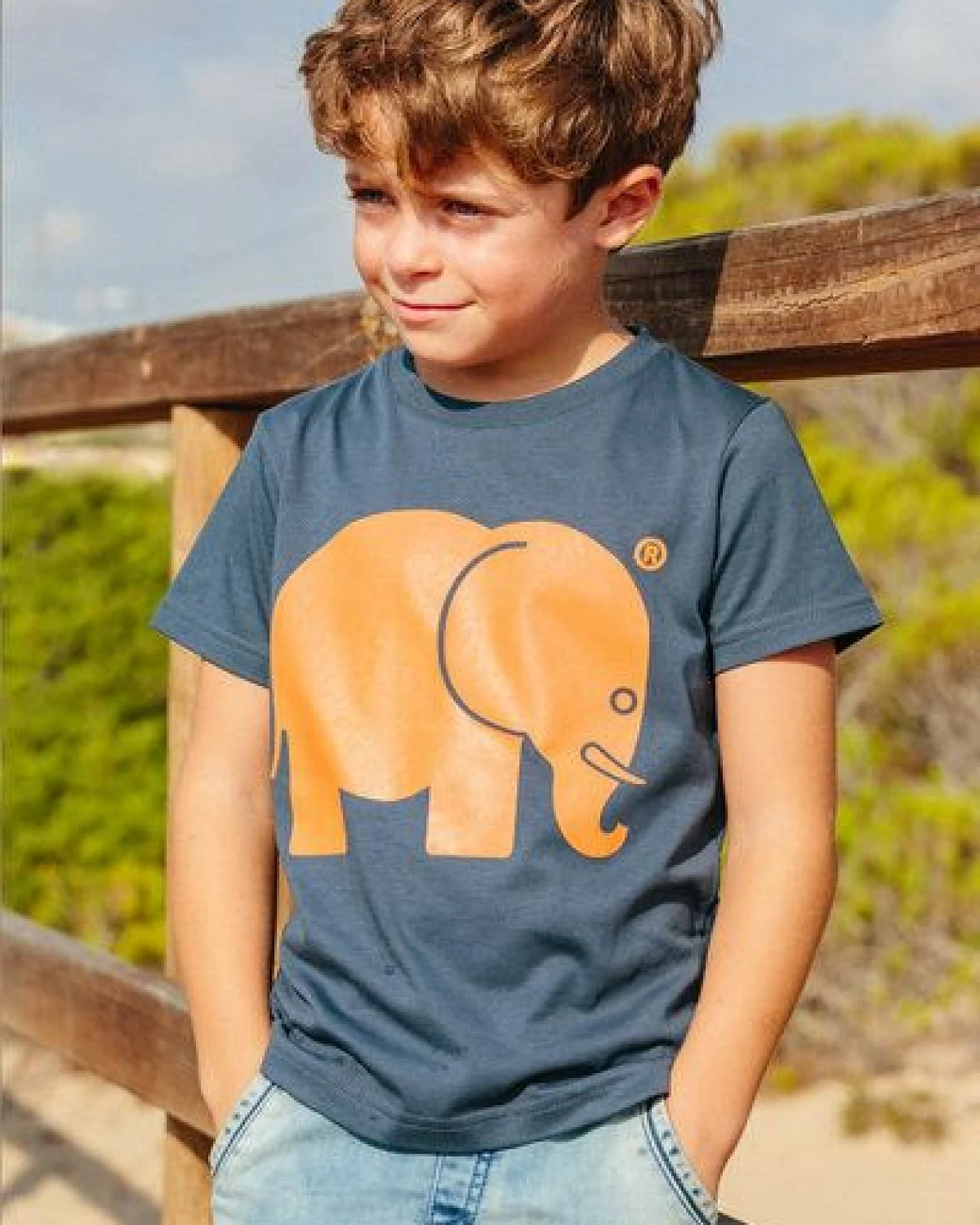 Kid's Organic Classic T-Shirt Trendsplant Blue – Ansicht 3