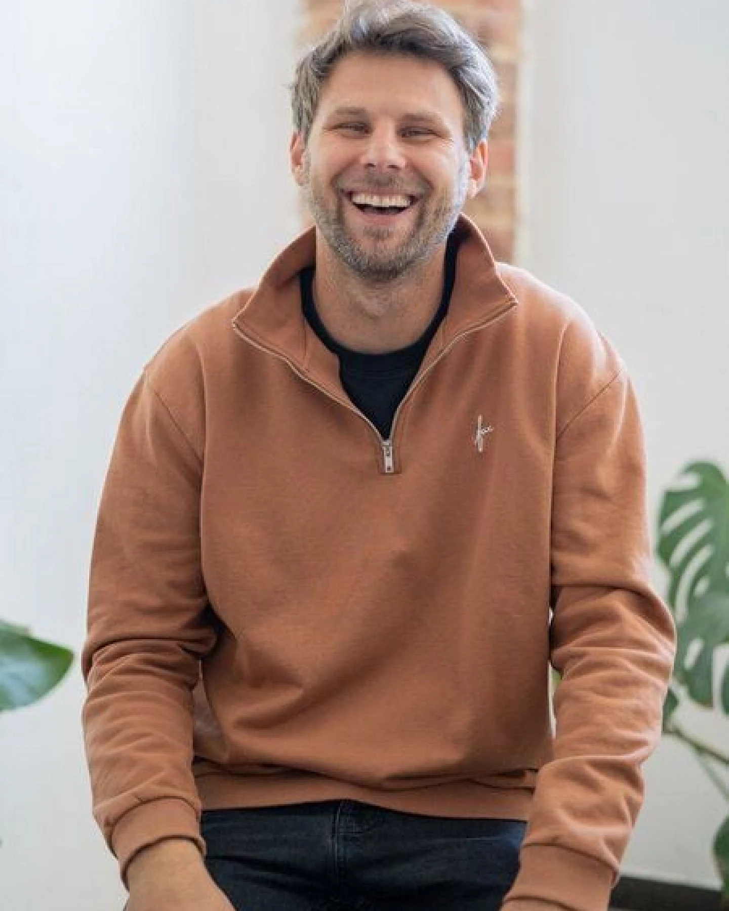 FUXBAU Männer fux Half Zip Sweater – Ansicht 4