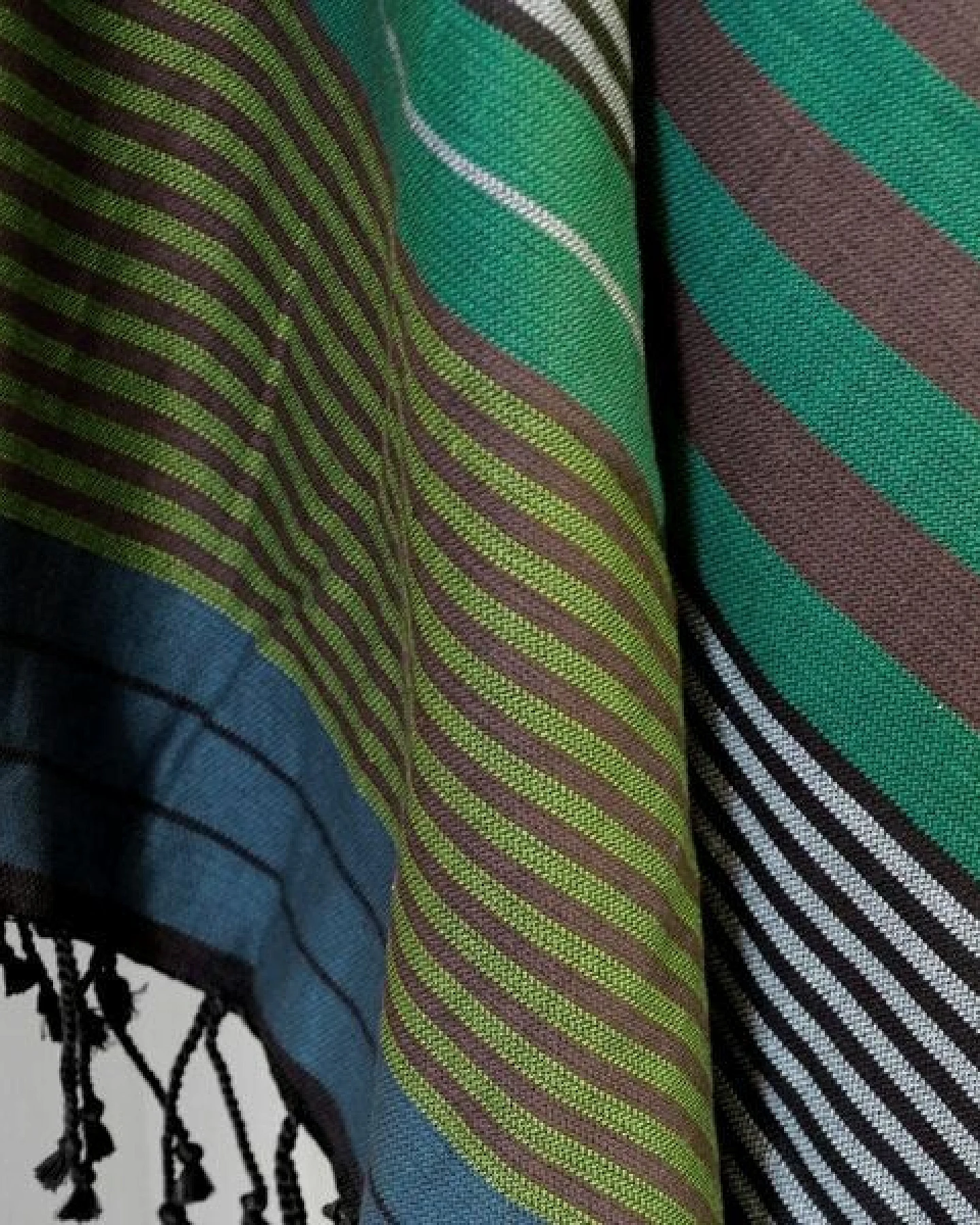 Karawan authentic Hamamtuch Fouta ebony, Biobaumwolle, 100 x 200 cm – Ansicht 3