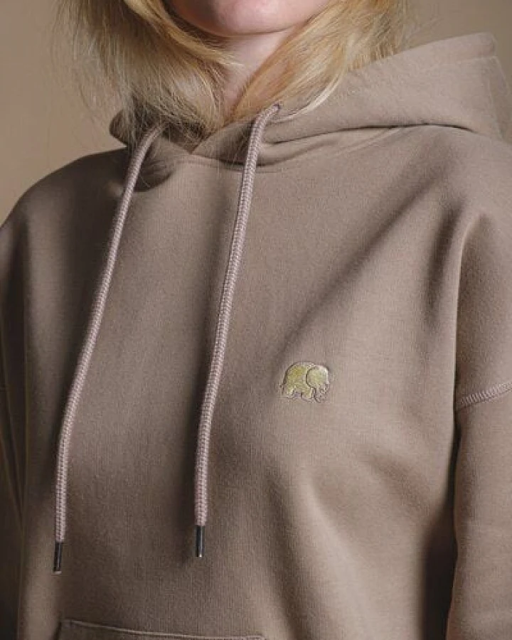 Trendsplant Women's Organic Essential Oversized Hoodie Desert Taupe