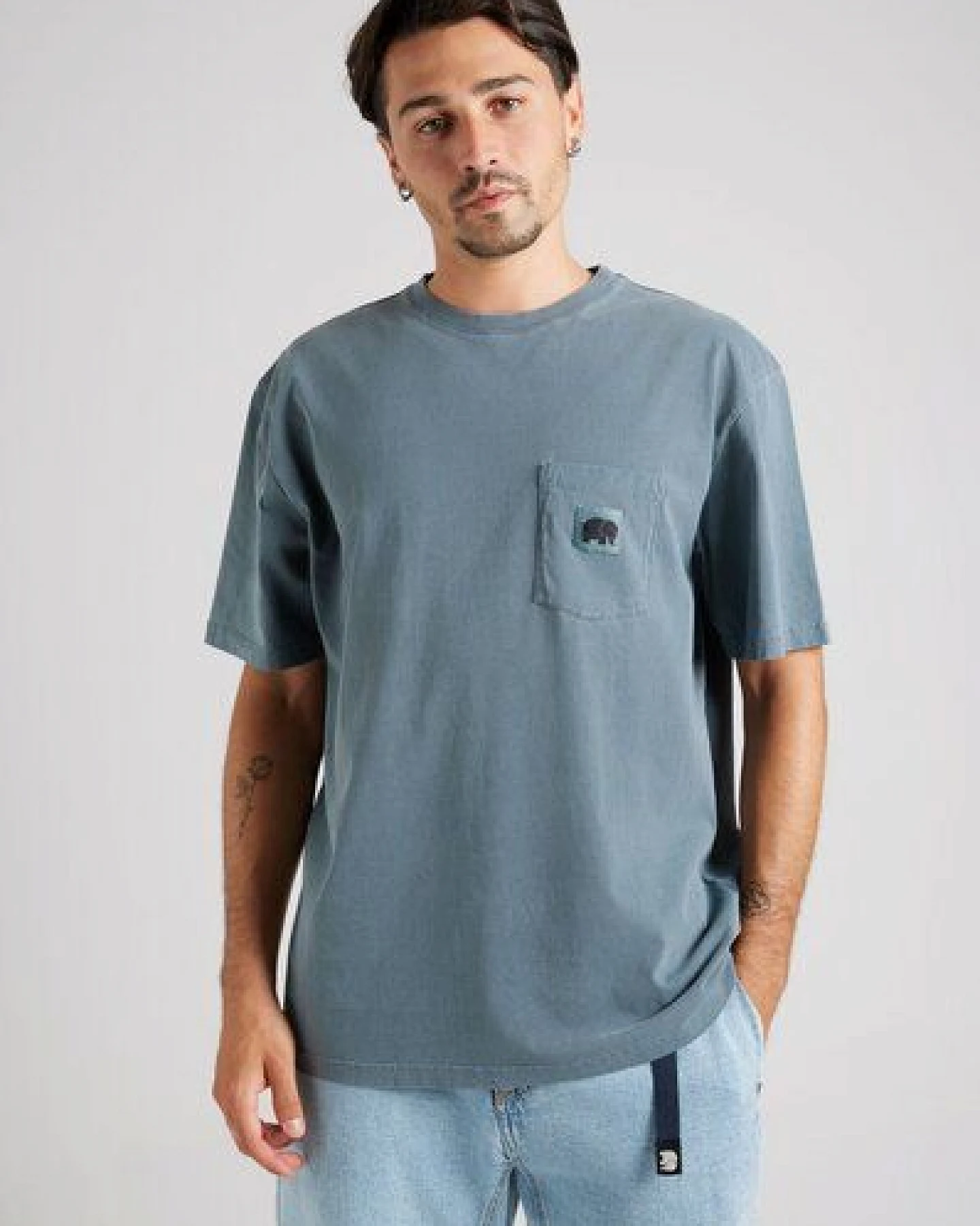 Trendsplant Garza Pigment Dyed T-Shirt Elm Green – Ansicht 2