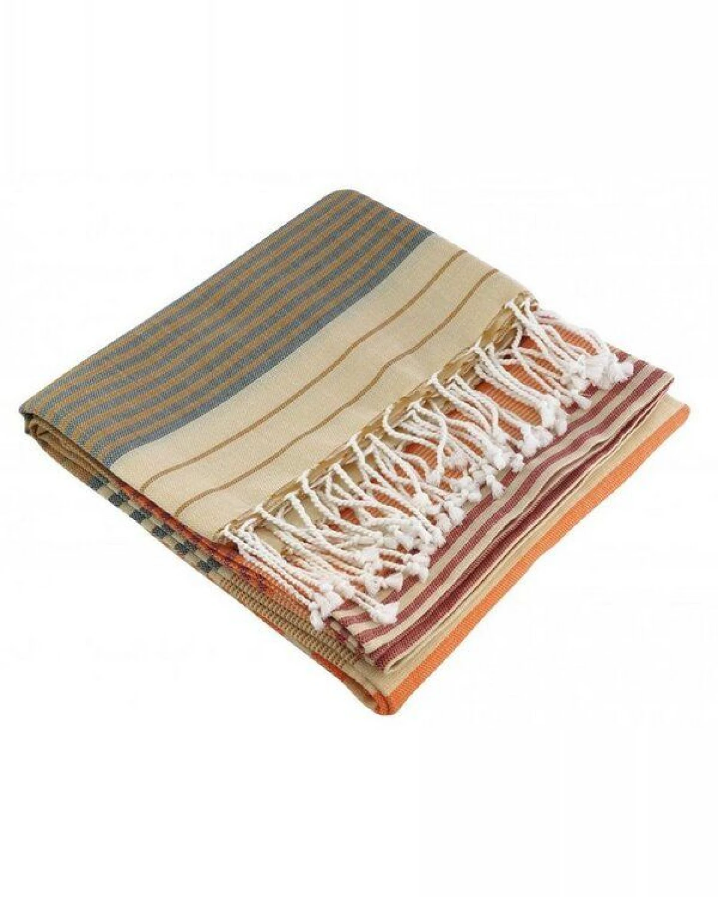 Karawan authentic Fouta Hamamtuch aus reiner Bio-Baumwolle 200 × 100 cm (Stil SUD) – Ansicht 3