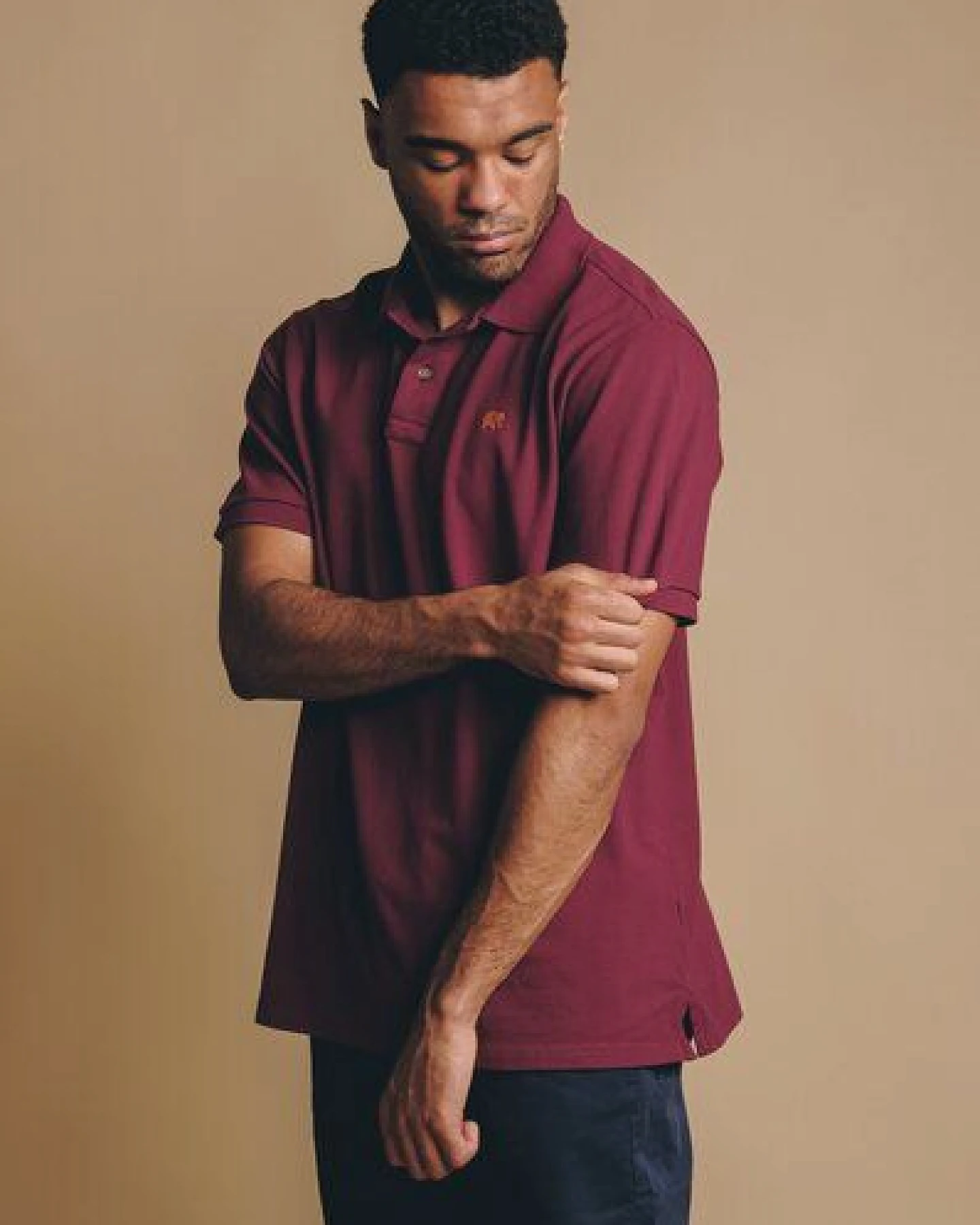 Trendsplant Organic Essential Polo Shirt Burgundy – Ansicht 2