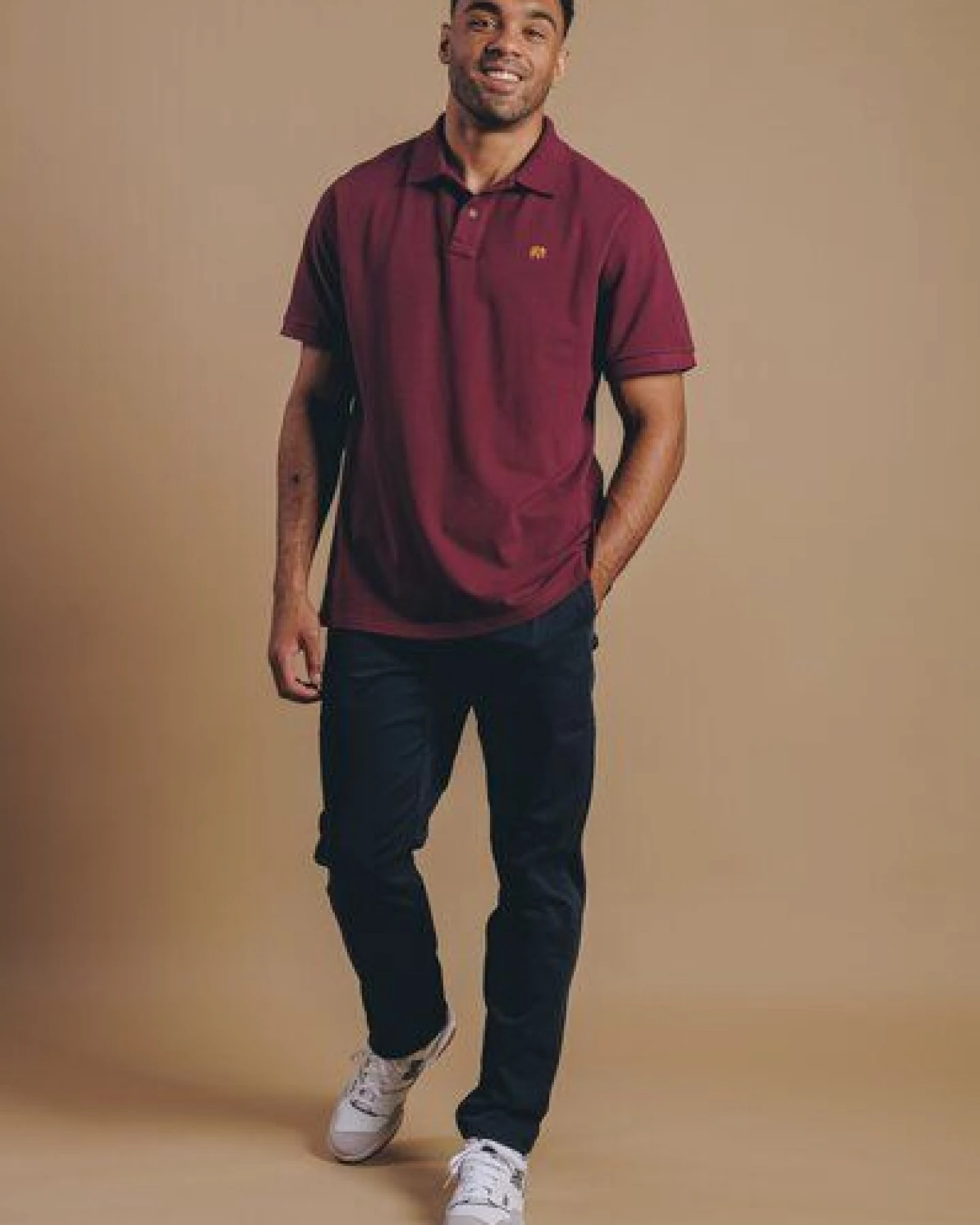 Trendsplant Organic Essential Polo Shirt Burgundy – Ansicht 4