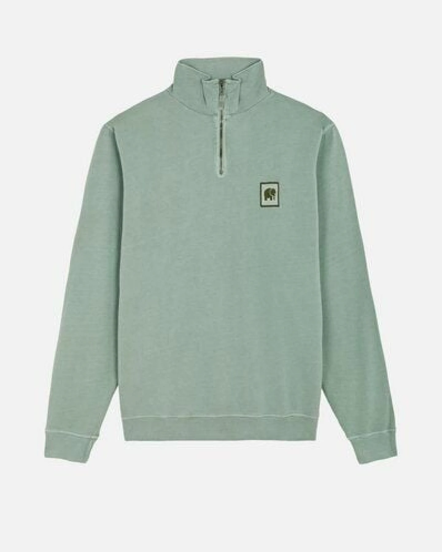 Trendsplant Sauce Pigment Quarter Zip Sweatshirt Silver Green – Ansicht 2