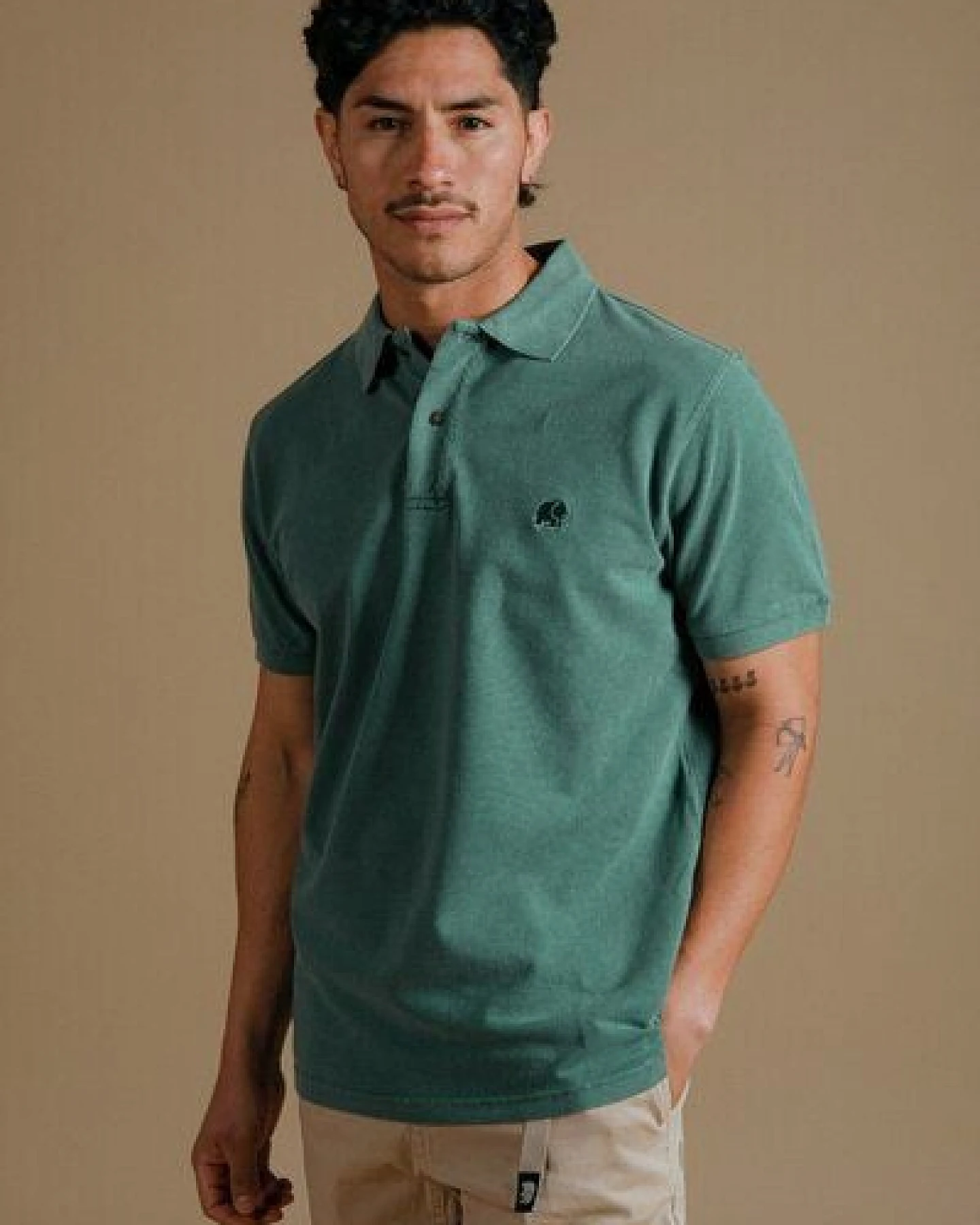 Trendsplant Organic Pigment Dyed Polo Shirt Eden Green – Ansicht 2
