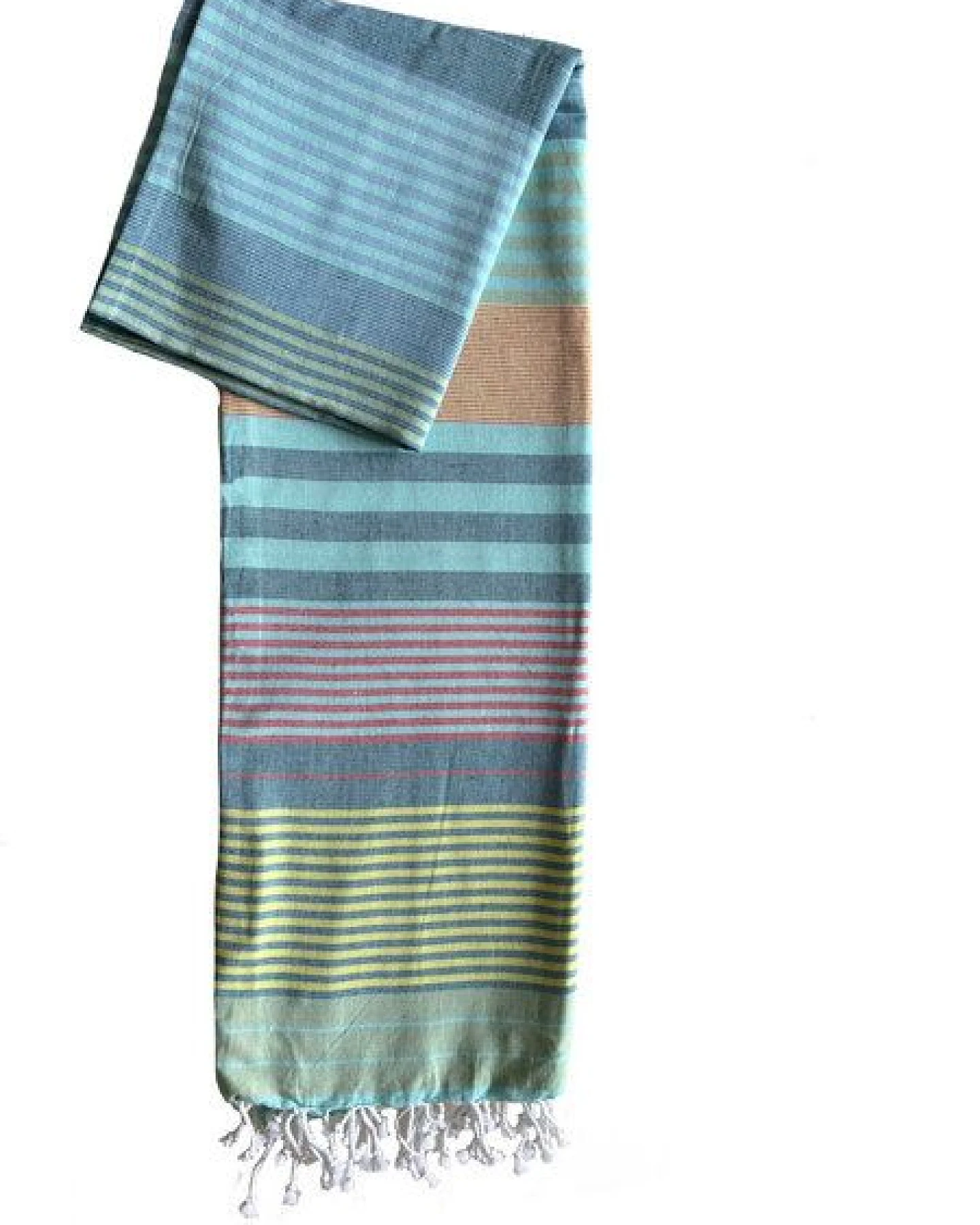 Karawan authentic Fouta Hamamtuch aus reiner Bio-Baumwolle 200 × 100 cm (Stil SUD) – Ansicht 3