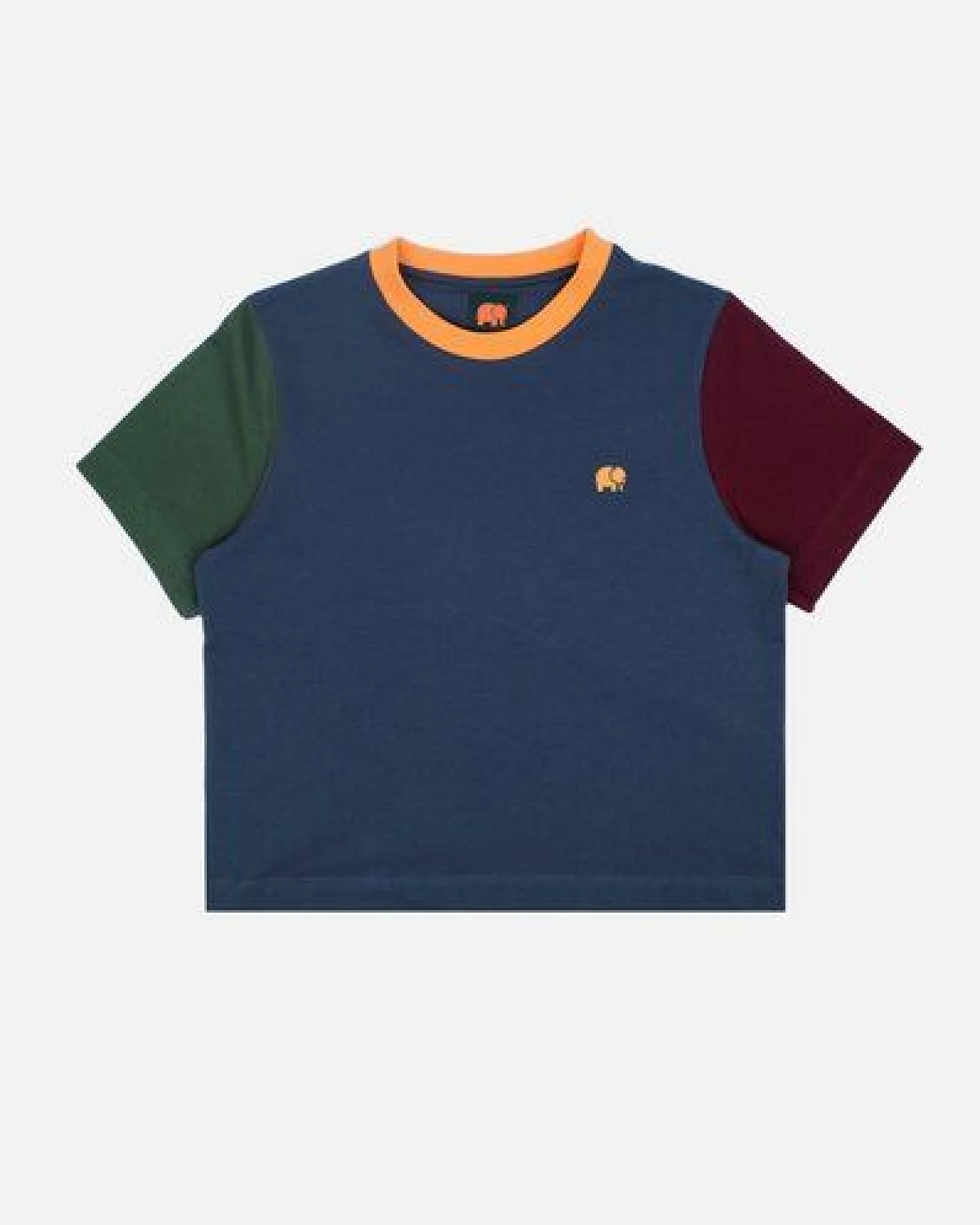 Women's Color Block T-Shirt Trendsplant Blue – Ansicht 2