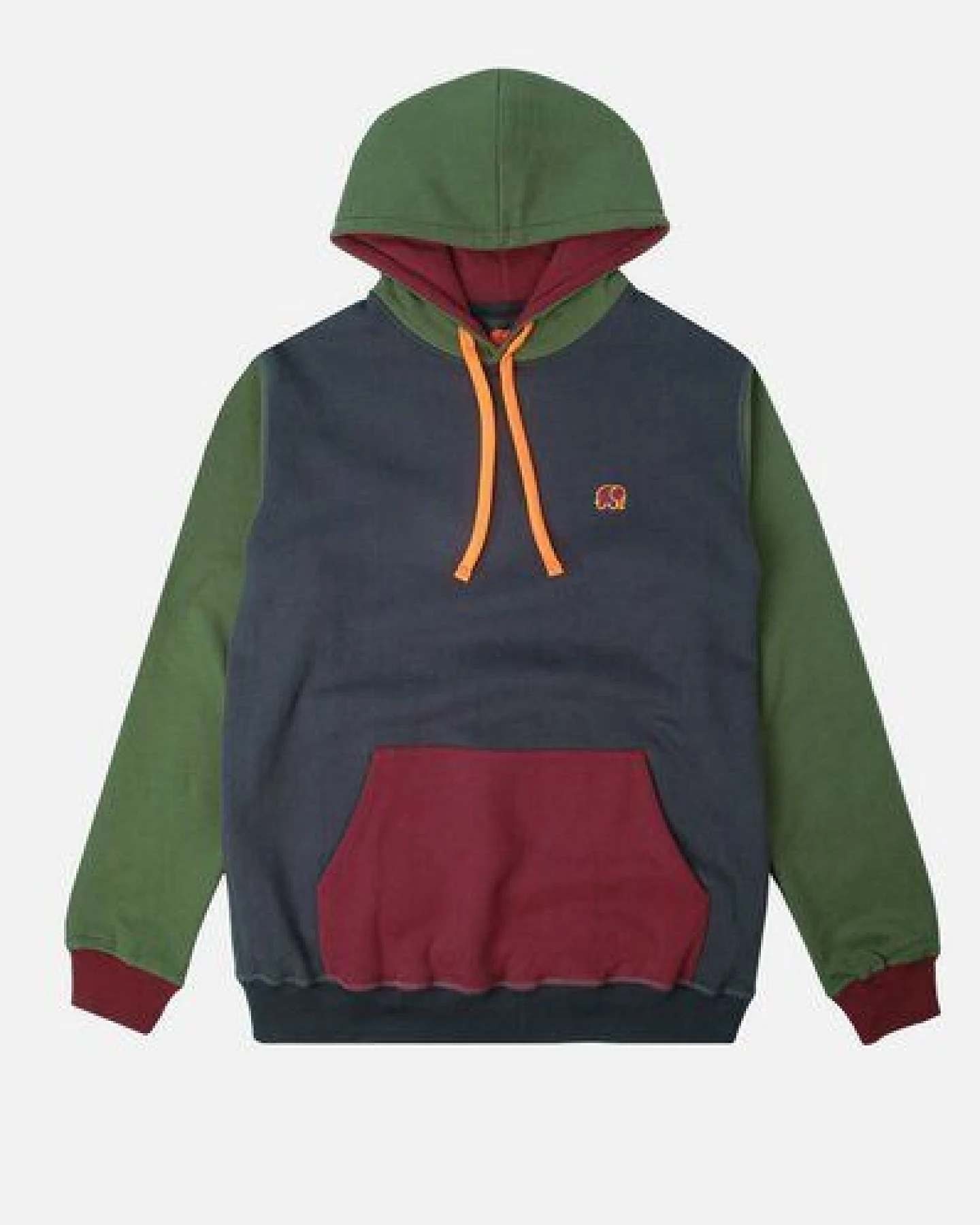 Organic Color Block Hoodie Trendsplant Blue – Ansicht 2