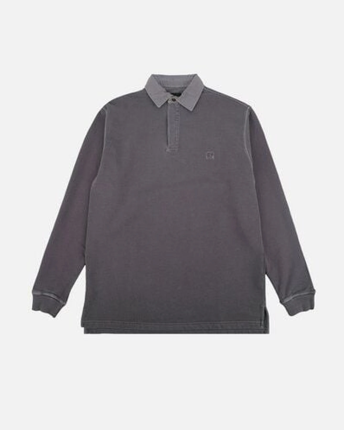 Trendsplant Essential Pigment Heavyweight Polo Sweatshirt Pewter – Ansicht 2
