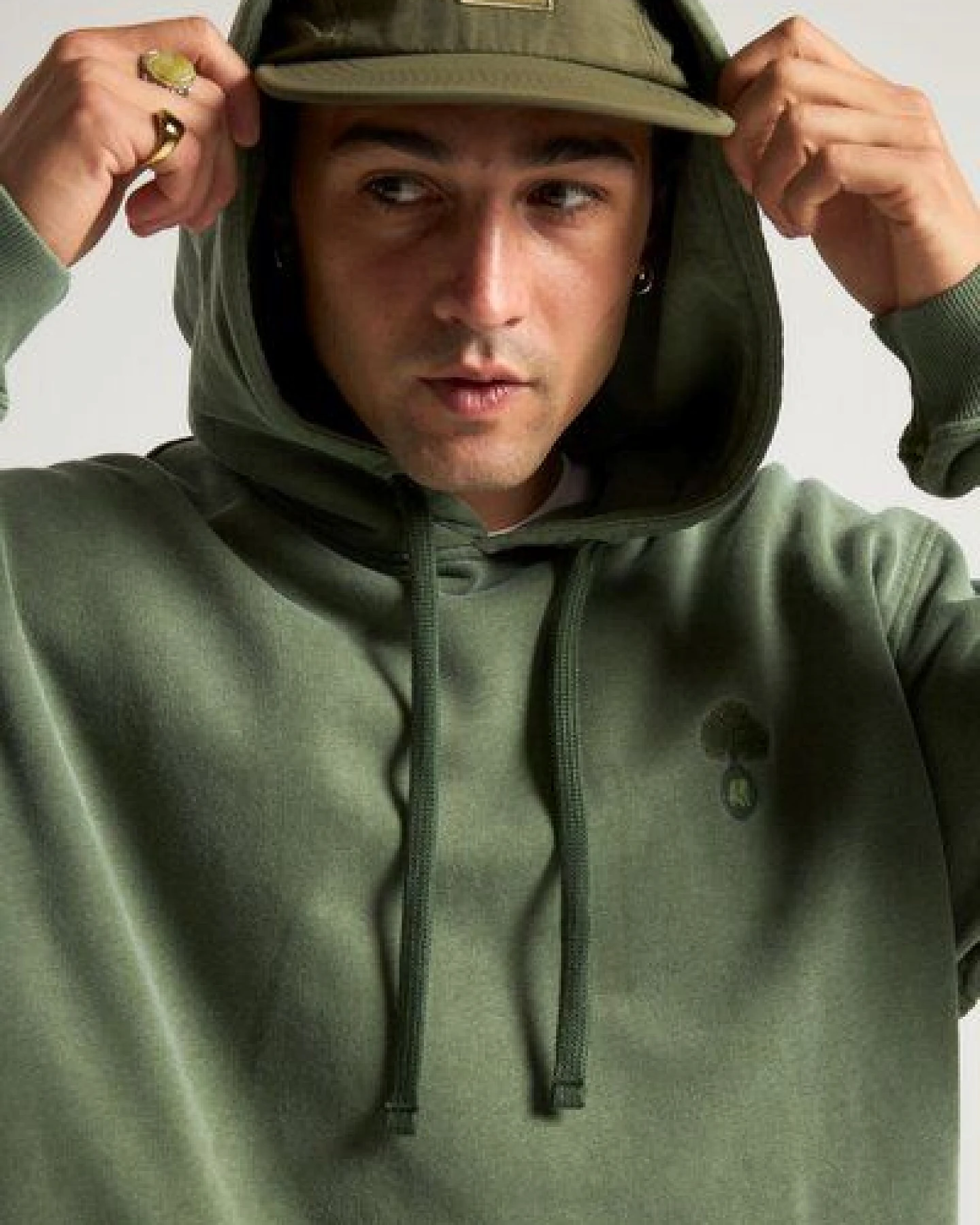 Trendsplant Aroes Pigment Heavyweight Hoodie Oak Green – Ansicht 3