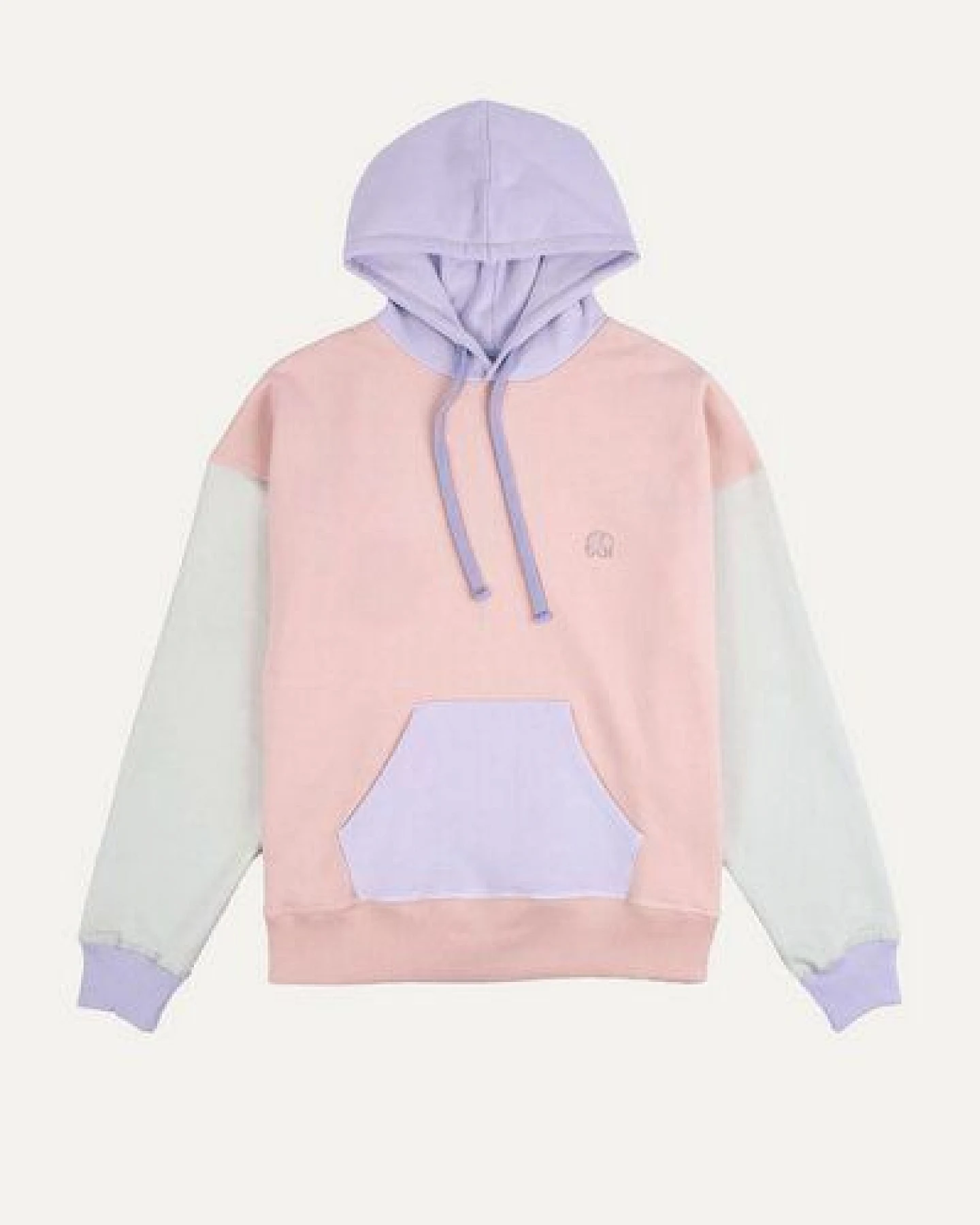 Trendsplant Women's Oversized Color Block Hoodie Pink – Ansicht 2