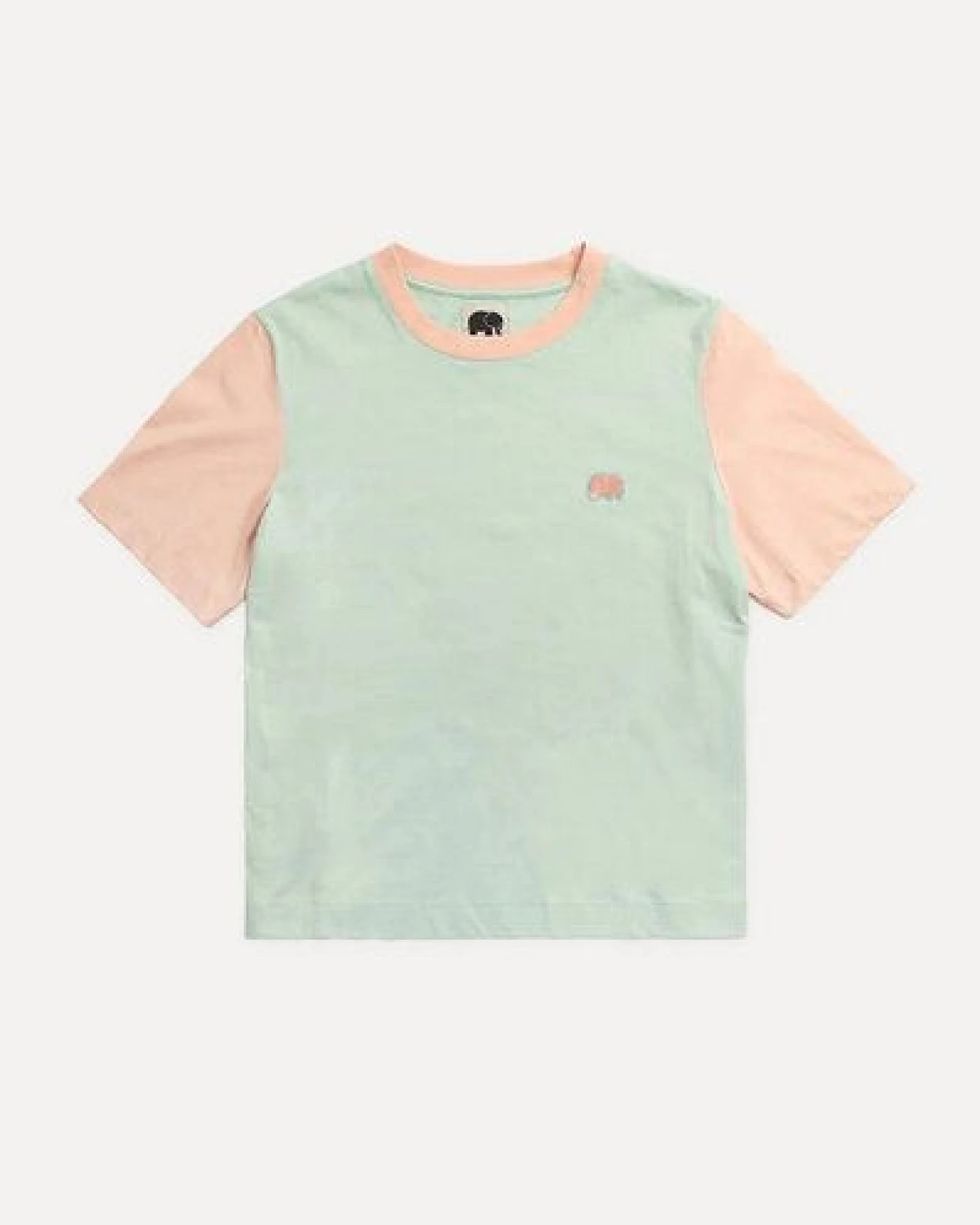 Trendsplant Women's Color Block T-Shirt Mint Green – Ansicht 2