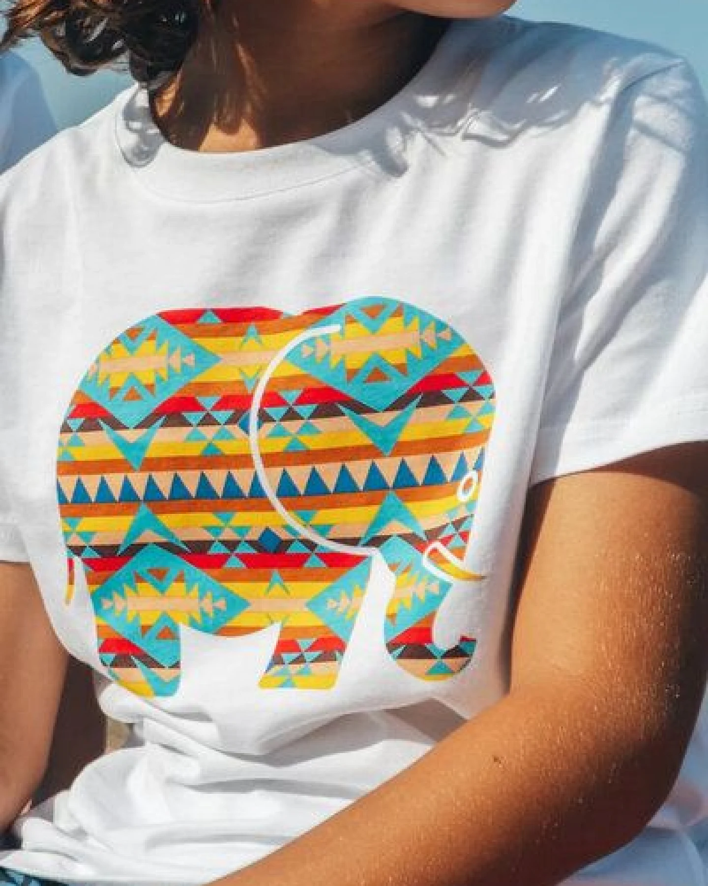 Trendsplant Kid's Organic Navajo Classic T-Shirt White – Ansicht 2