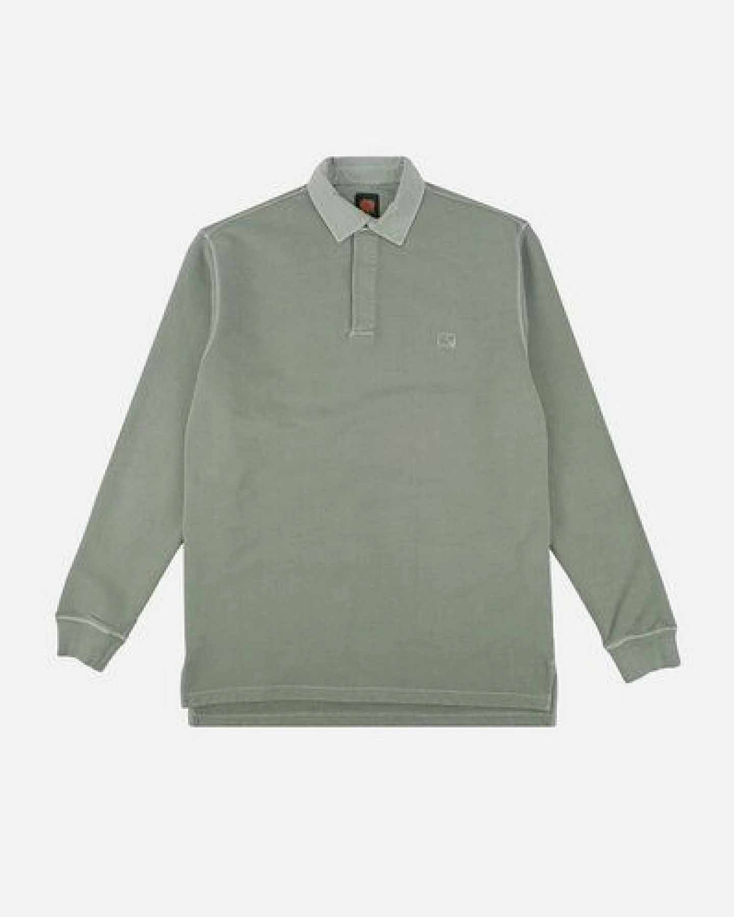 Trendsplant Carvalho Pigment Heavyweight Polo Sweatshirt Silver Green – Ansicht 2