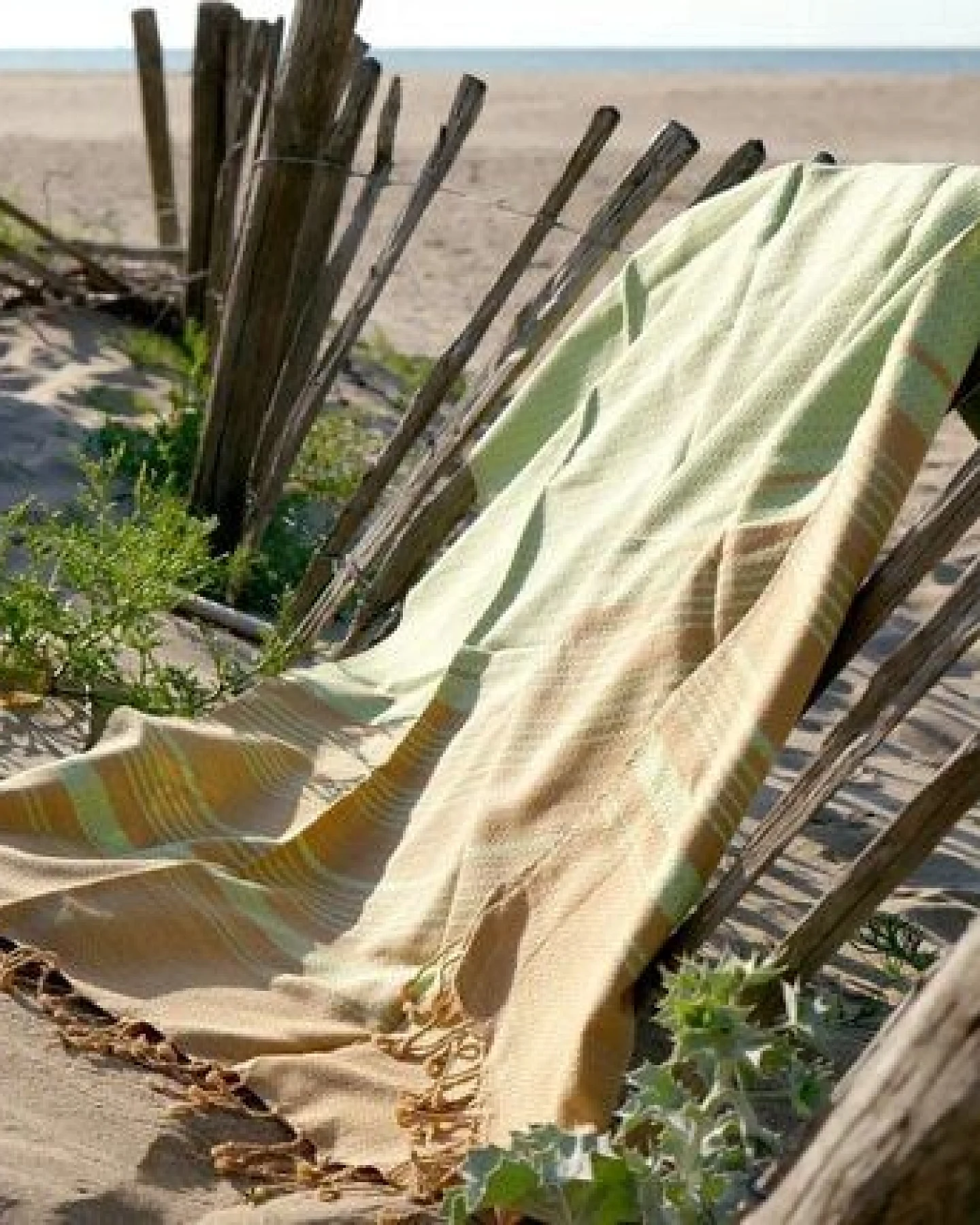 Karawan authentic Hamamtuch Fouta "sand" aus Biobaumwolle, 100 × 200 cm – Ansicht 3
