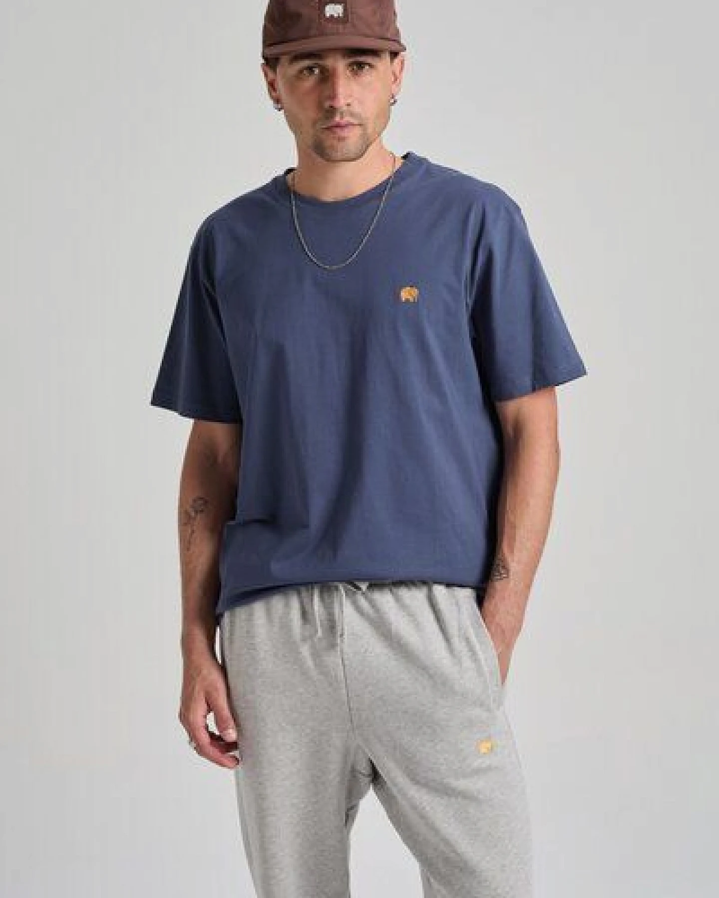 Organic Essential T-Shirt Trendsplant Blue – Ansicht 2