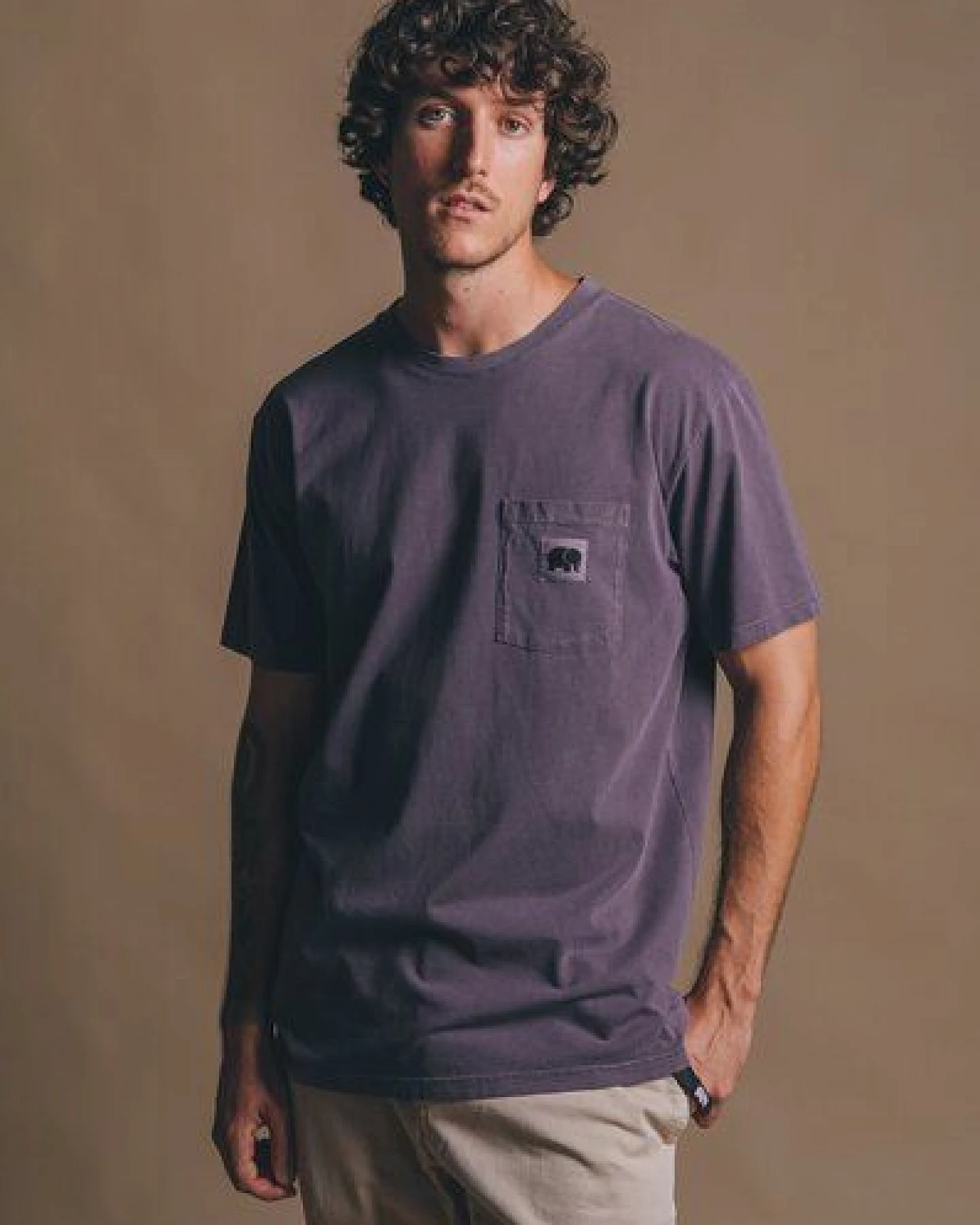 Trendsplant Garza Pigment Dyed T-Shirt Sunset Purple – Ansicht 2