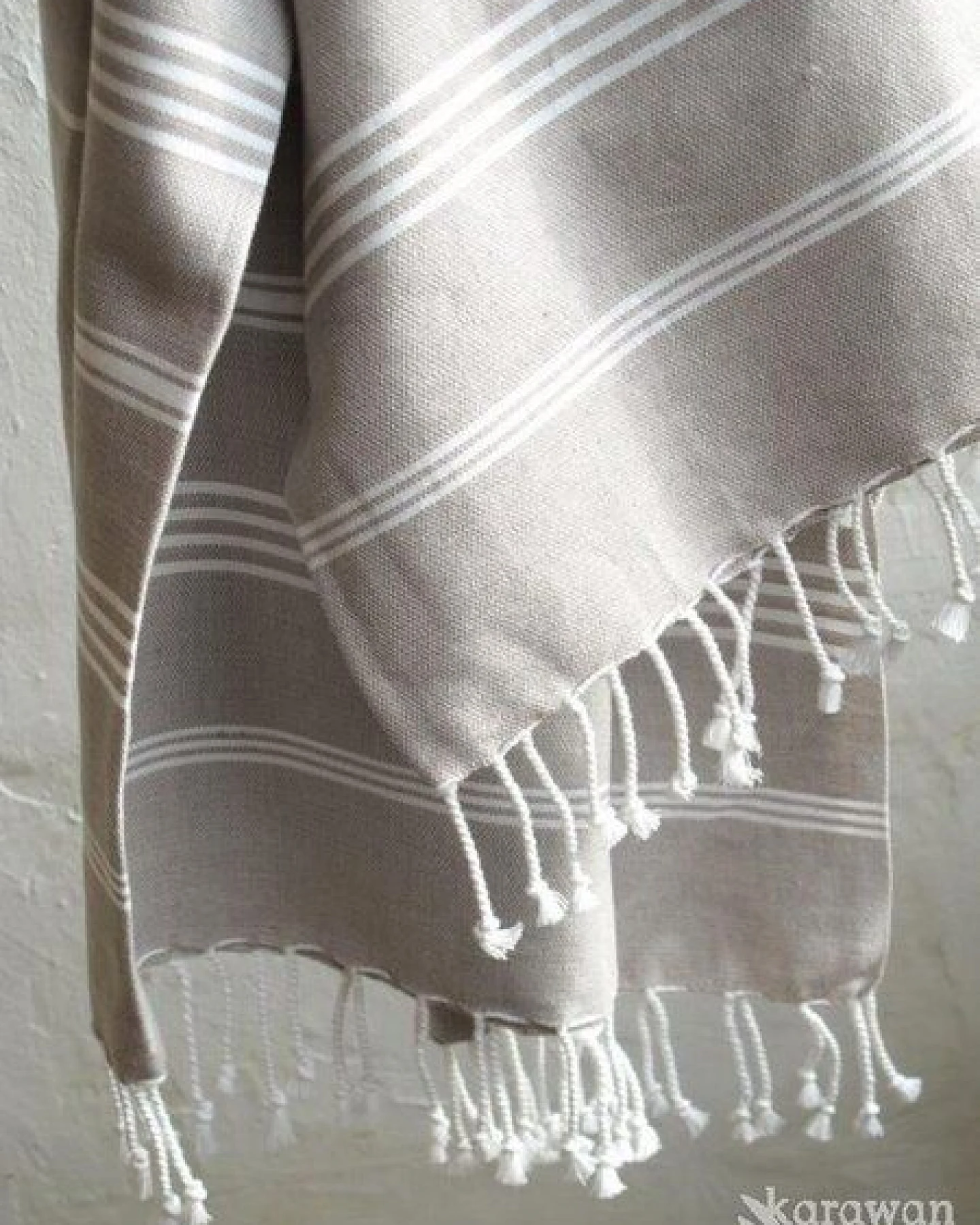 Karawan authentic Fouta Hamamtuch aus reiner Bio-Baumwolle 200 × 100 cm (Stil HAMMAM) – Ansicht 4