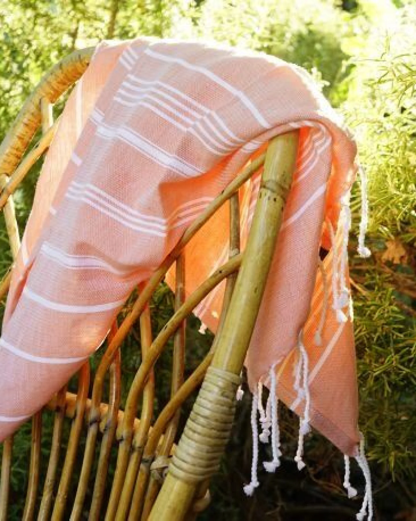 Karawan authentic Fouta Hamamtuch aus reiner Bio-Baumwolle 200 × 100 cm (Stil HAMMAM) – Ansicht 3