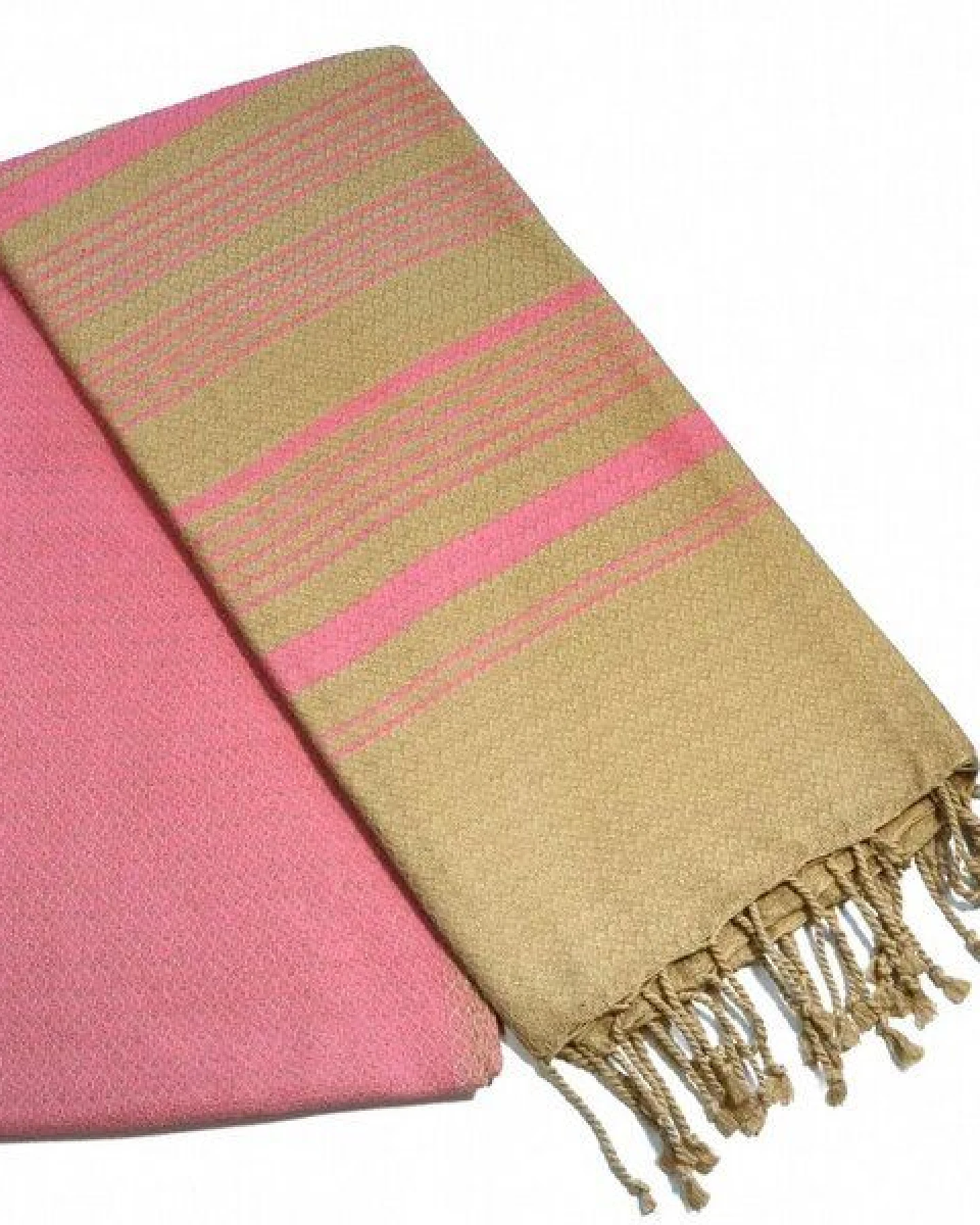 Karawan authentic Hamamtuch Fouta "sand" aus Biobaumwolle, 100 × 200 cm – Ansicht 2