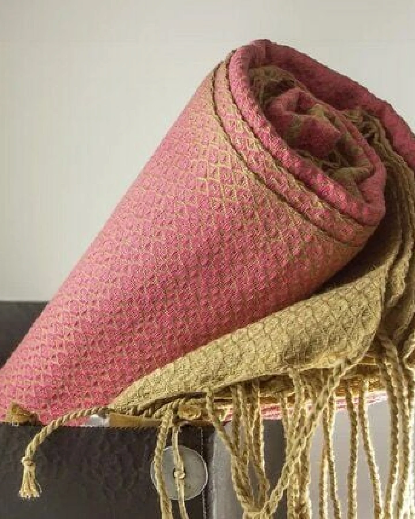 Karawan authentic Hamamtuch Fouta "sand" aus Biobaumwolle, 100 × 200 cm – Ansicht 3