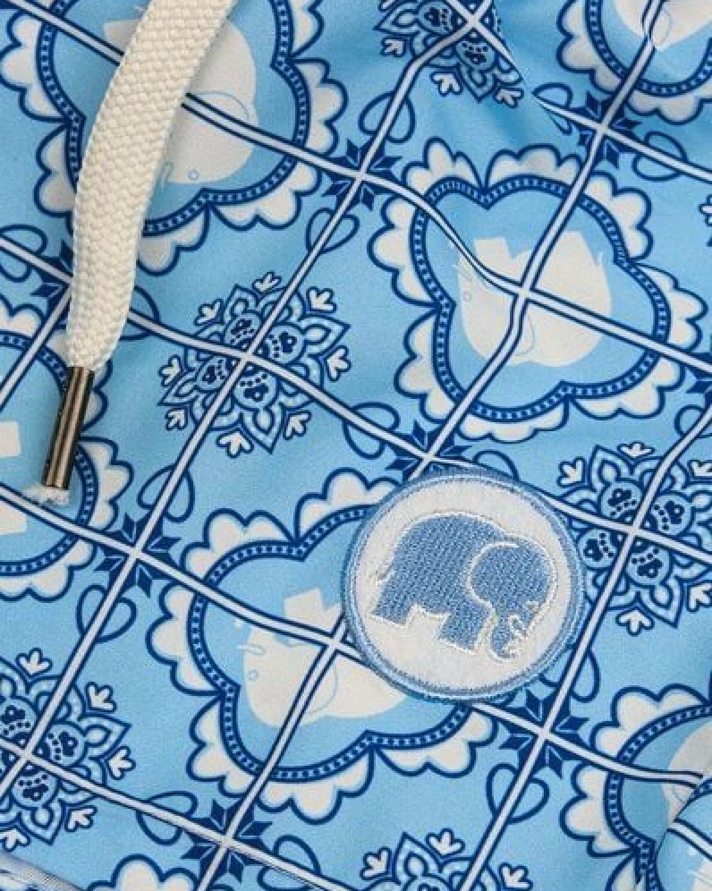 Trendsplant Tiles SEAQUAL®YARN Kid's Swim Trunks Light Blue – Ansicht 3