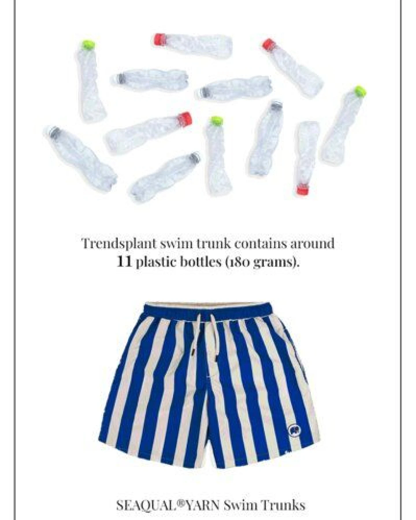 Trendsplant Tiles SEAQUAL®YARN Kid's Swim Trunks Light Blue – Ansicht 4